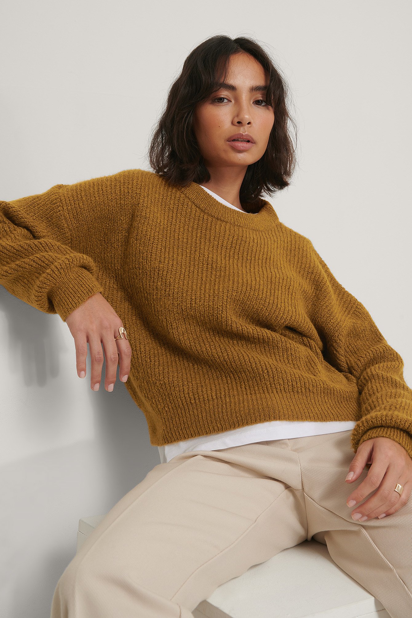 Rust Loose Knitted Sweater