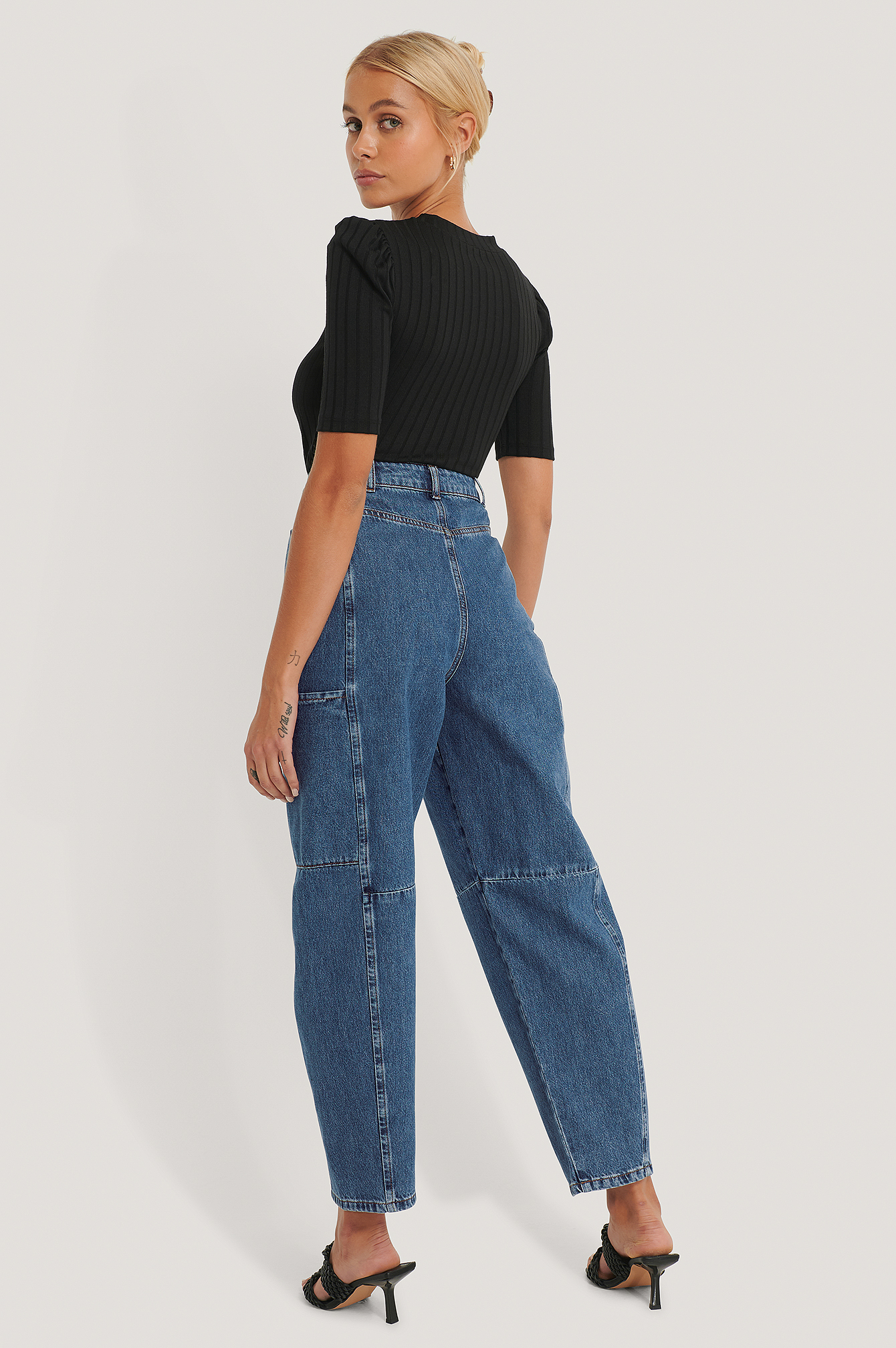 Organic Loose Leg Balloon Jeans Blue 