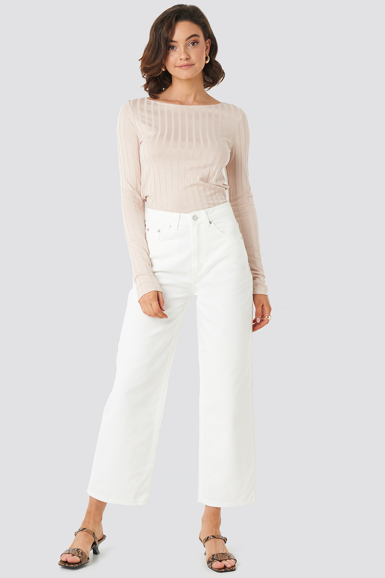 Loose Leg Jeans Offwhite