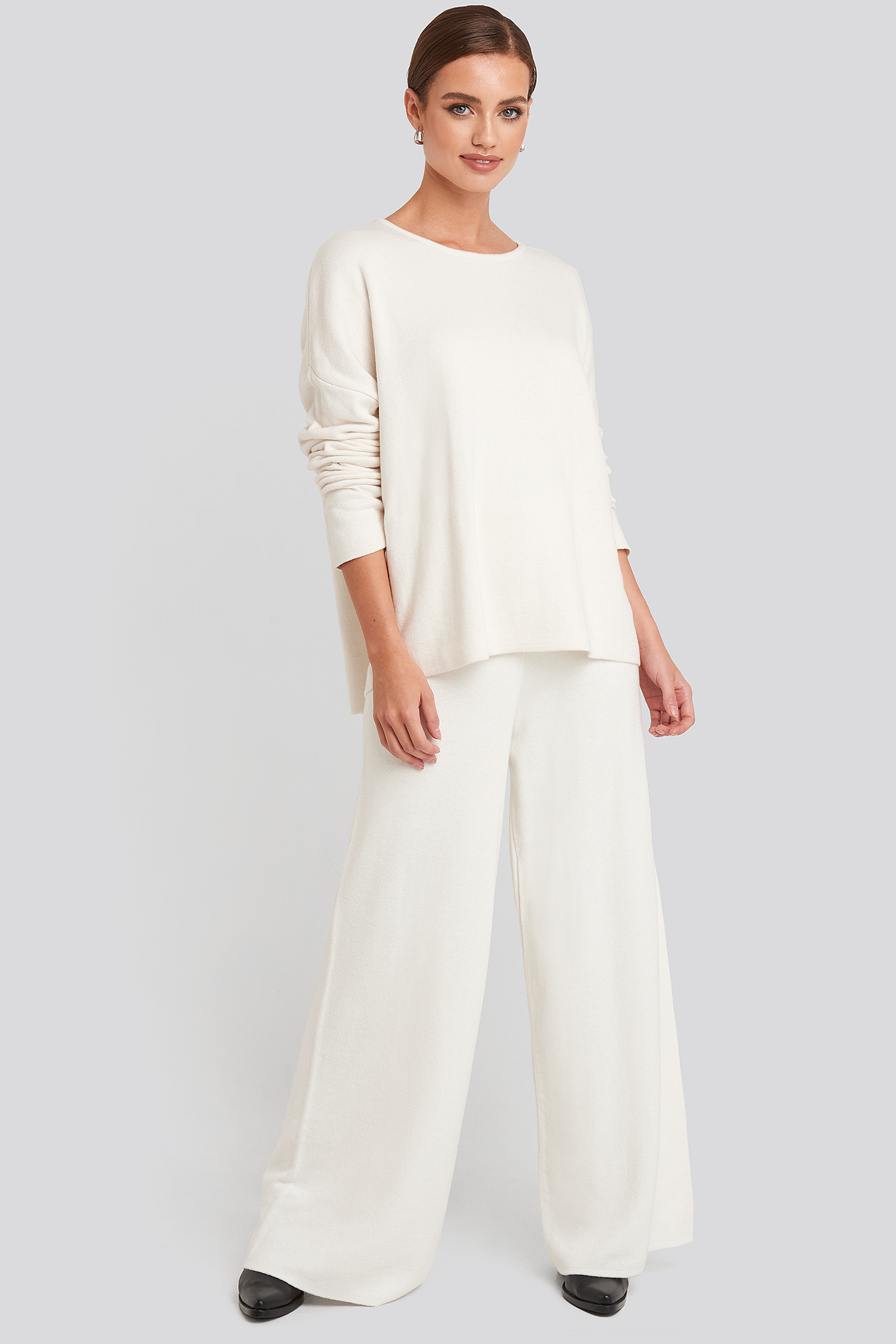 Lounge Wide Leg Pants Off White