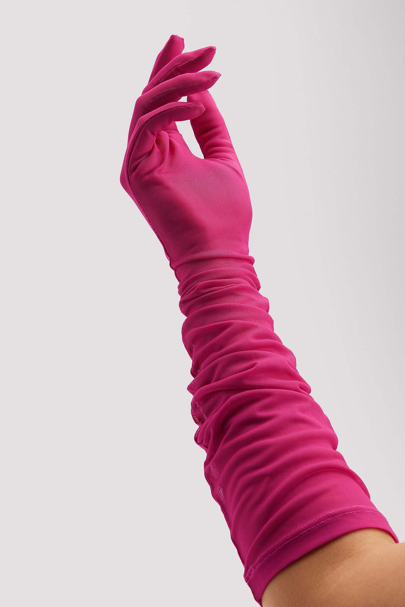 Pink Mesh Gloves