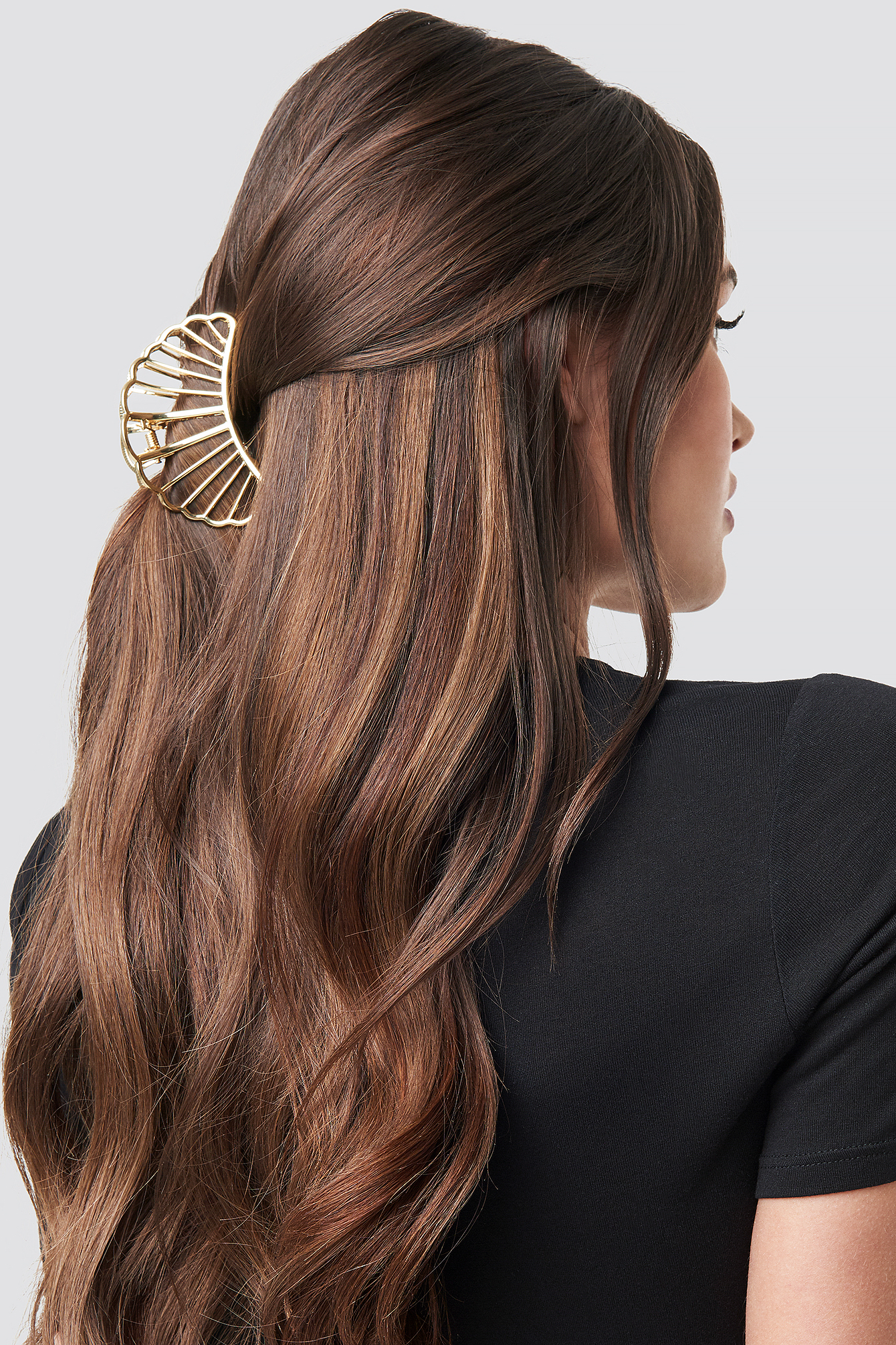 Metal Shell Hair Clip Gold