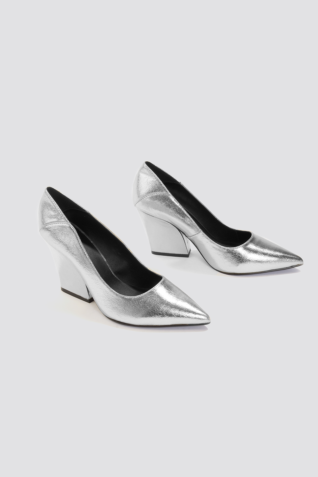 Metallic Pointy Heels Silver | na-kd.com
