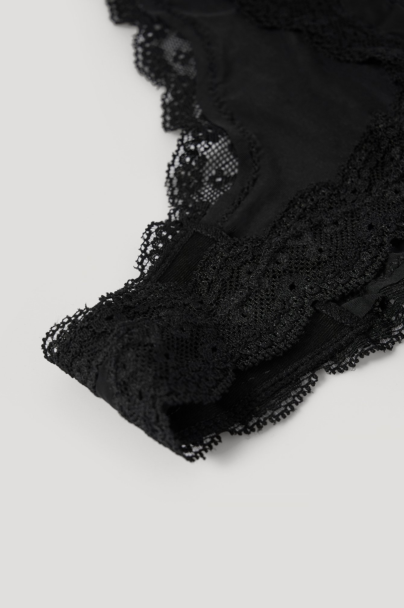 Black 3-pack Micro Lace Edge String