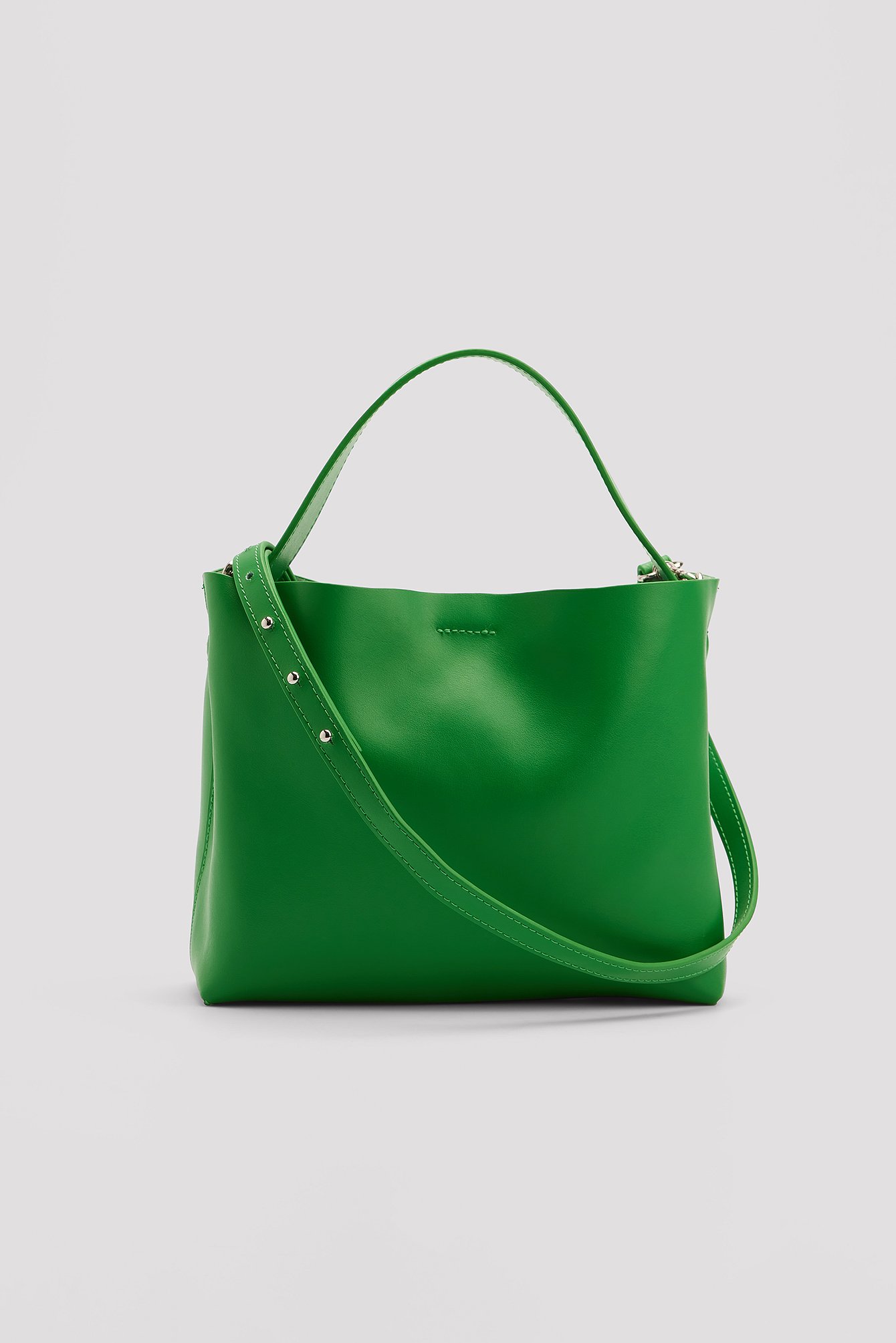 Strong Green Borsa tote in pelle