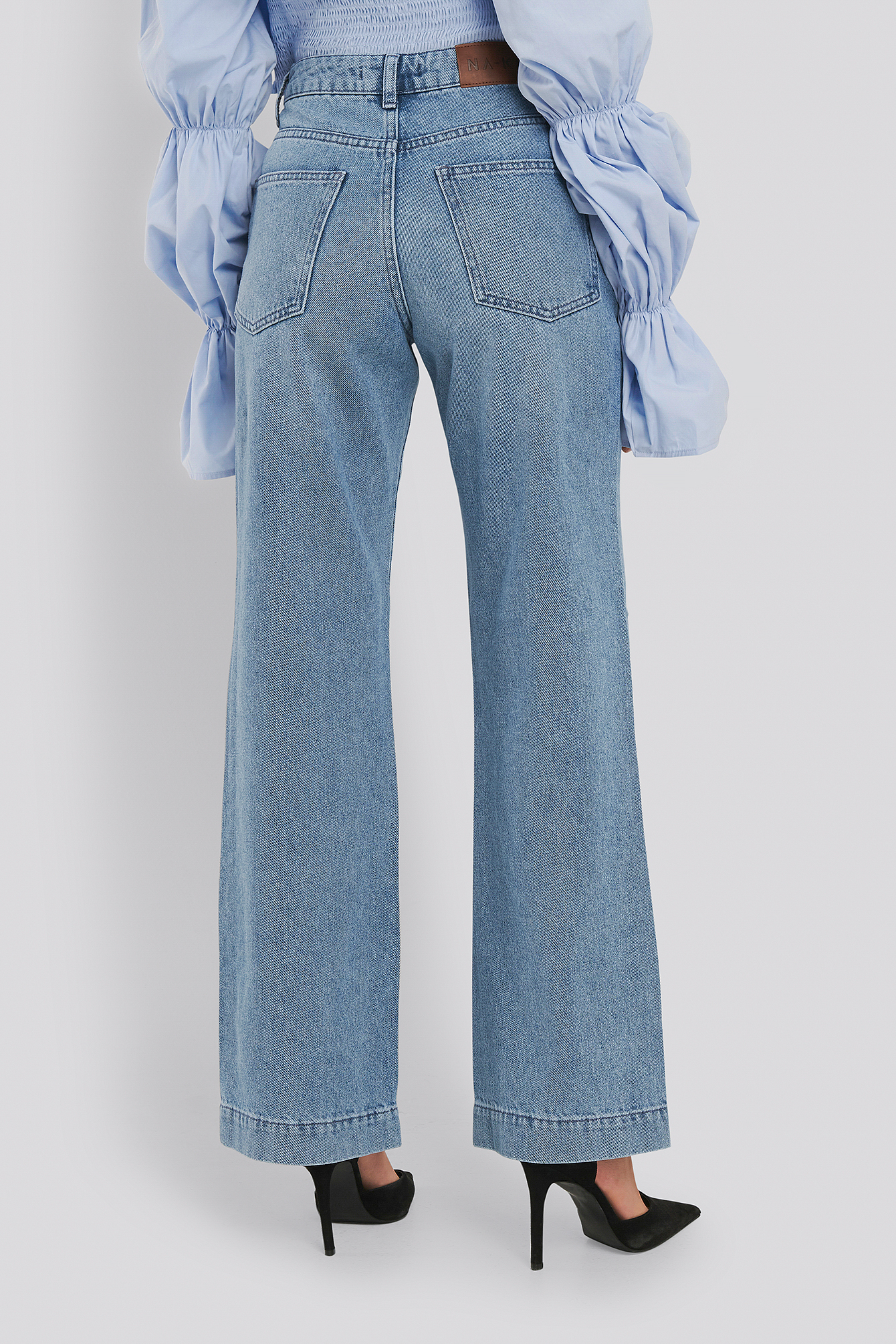 Mid Rise Straight Leg Jeans Blue | na 