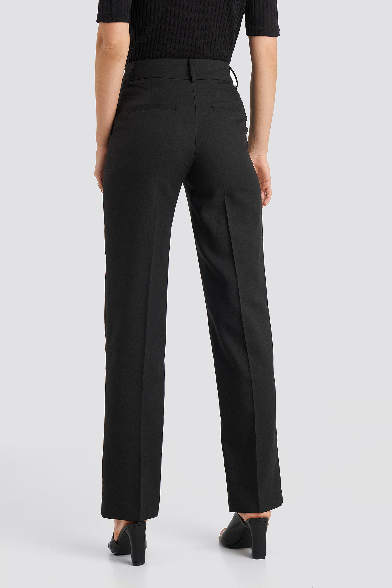 Mid Rise Suit Pants Black | na-kd.com