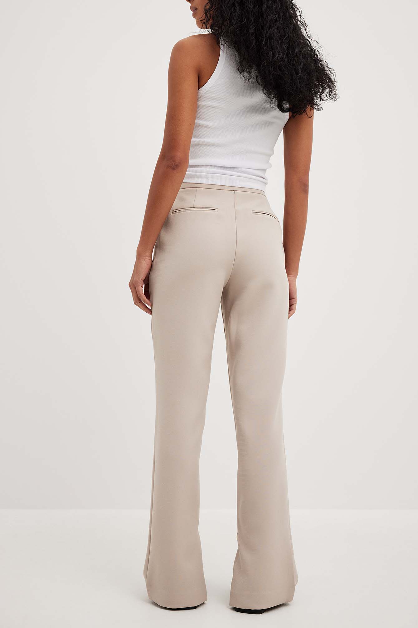 Esmee Plus Exclusive high split beach pants in white (part of a set) | ASOS