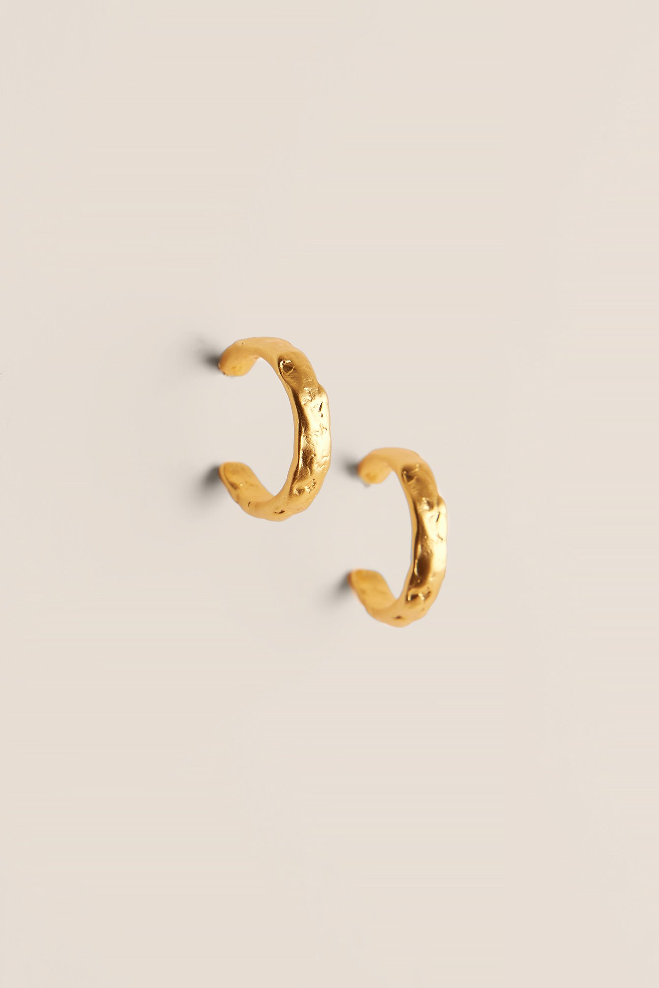 Gold Recycled Midi Crafted Gold Plated Hoops