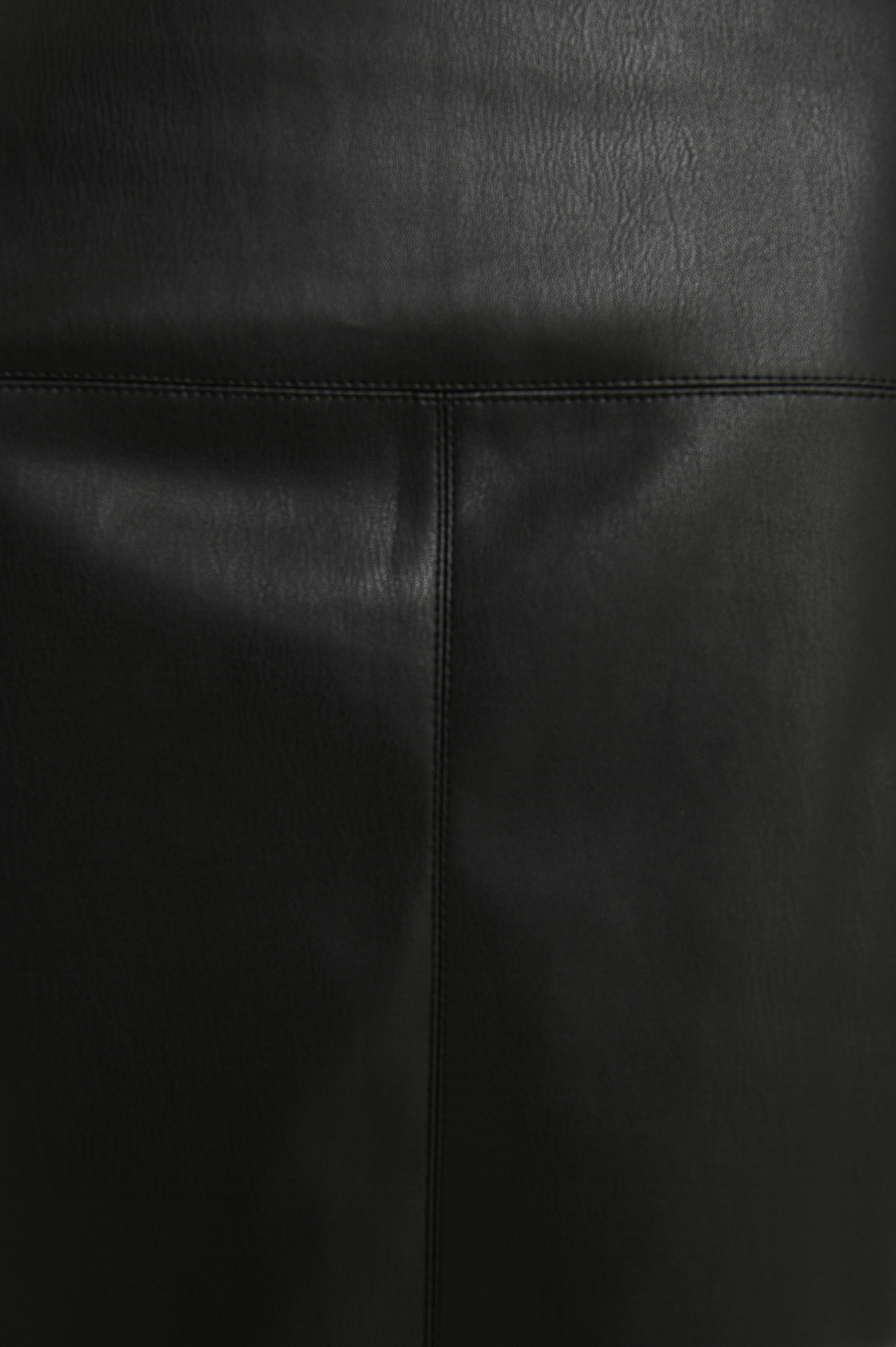 Black Midi PU Skirt