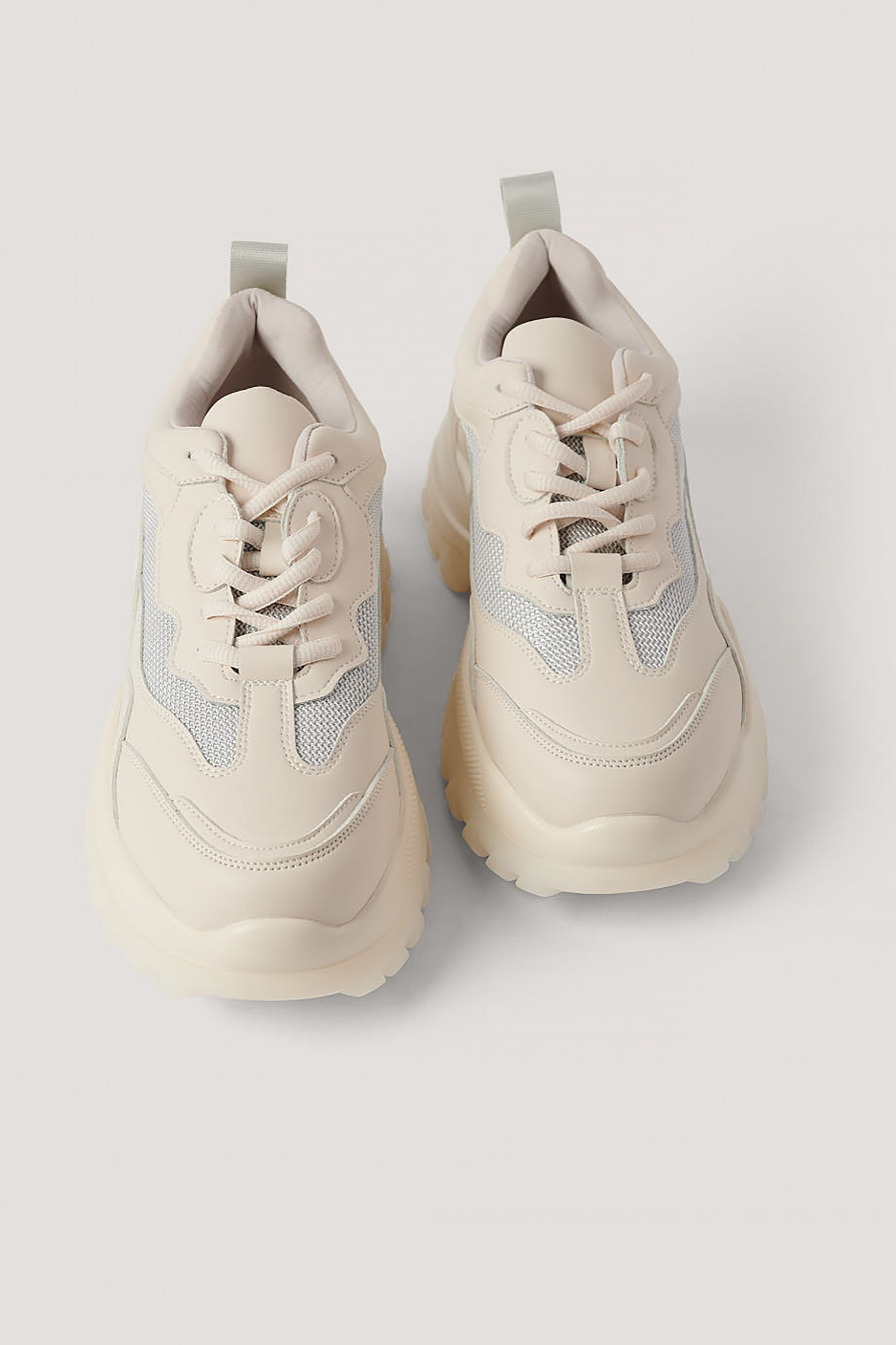 Nude Milky Rubber Sole Trainers
