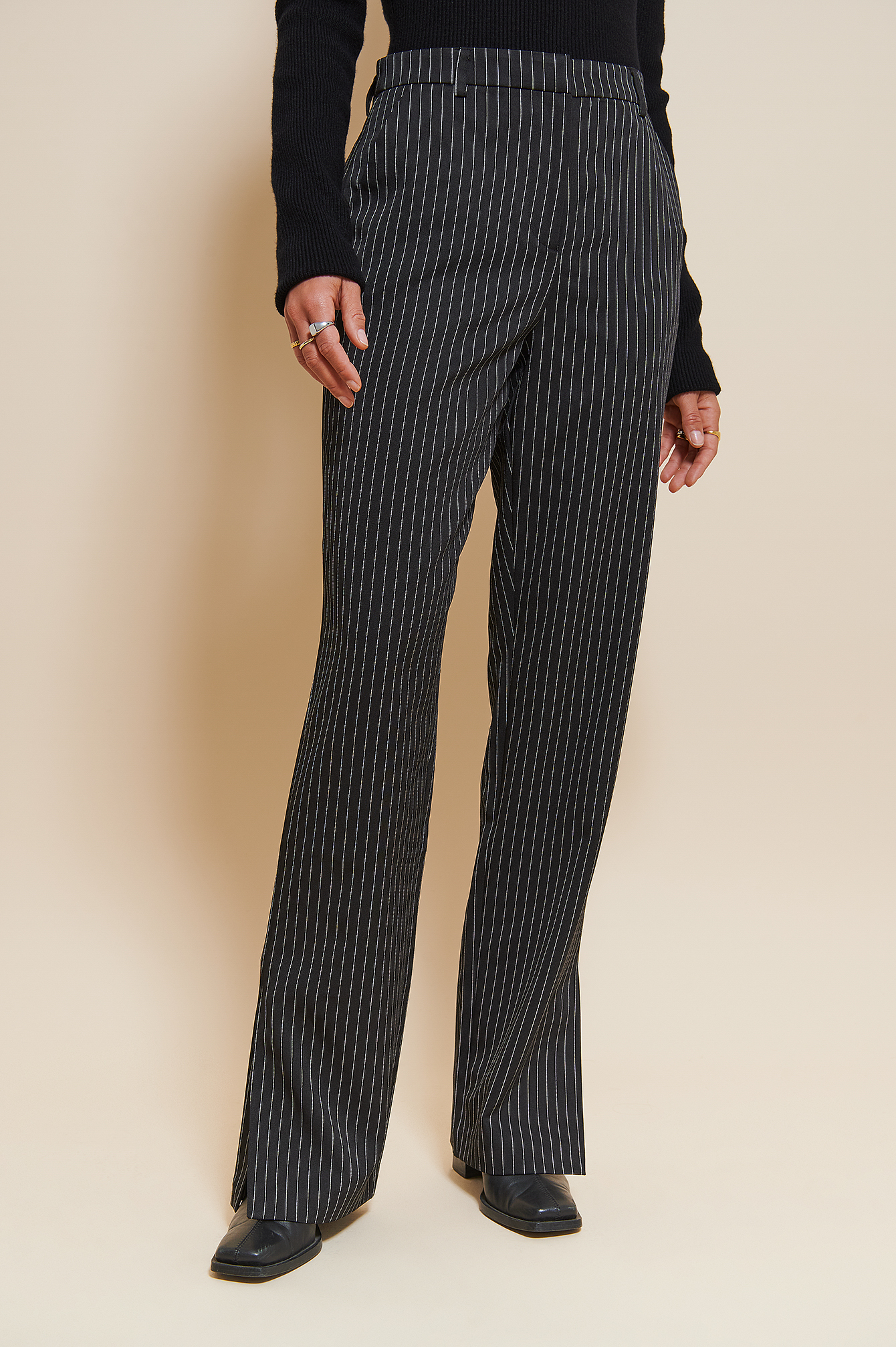 Pinstriped Slit Pants Stripe | na-kd.com