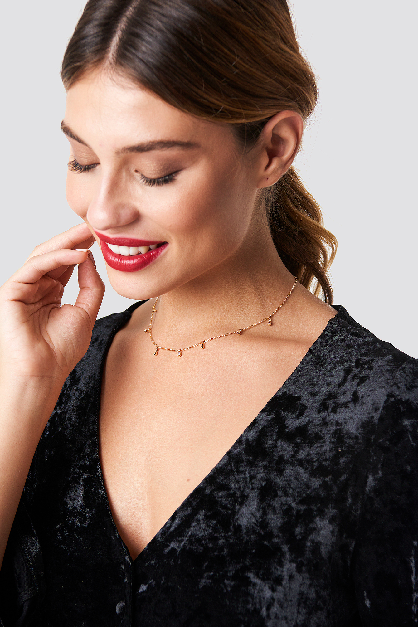 Mini Drop Necklace Gold