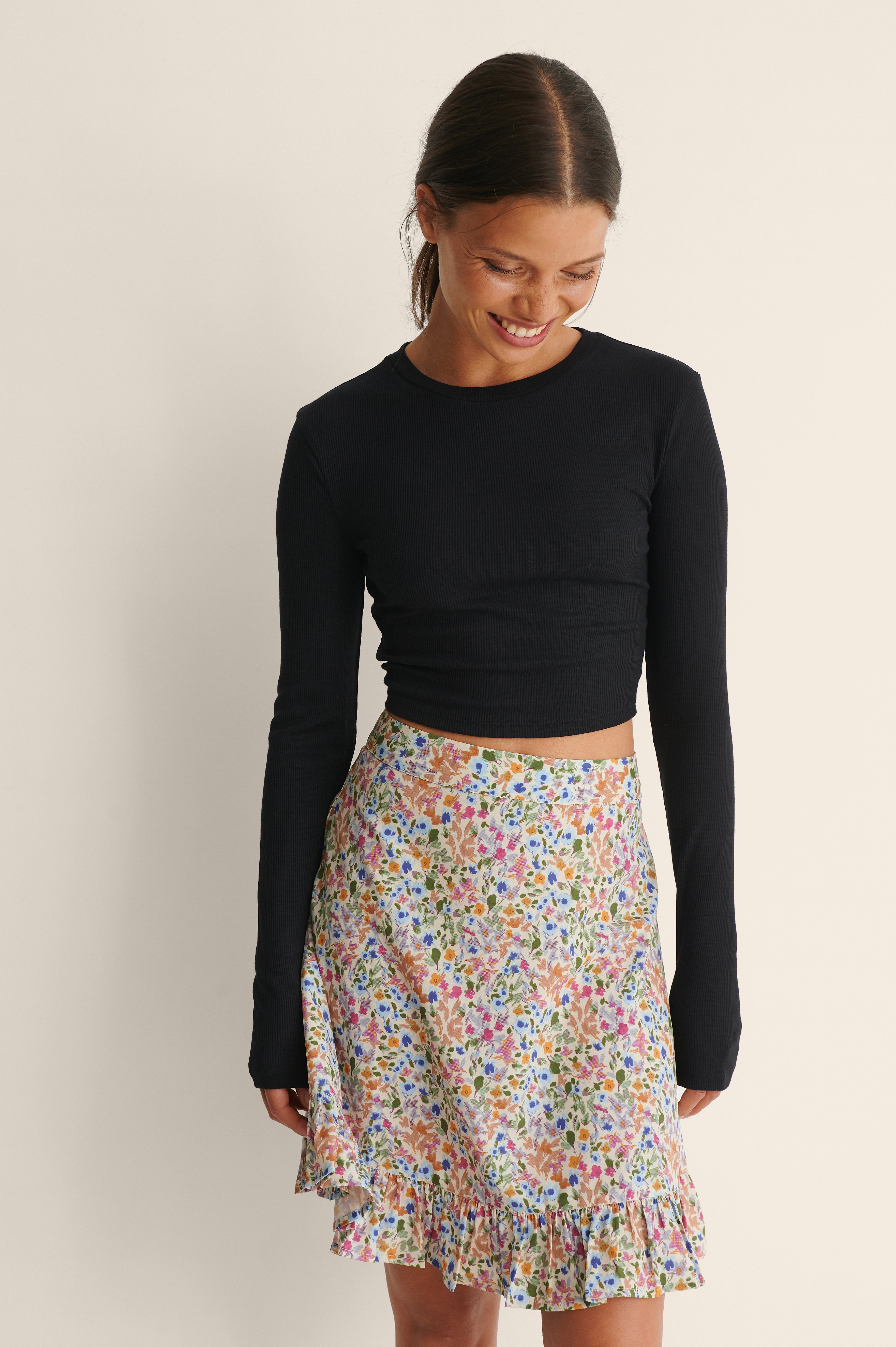 Floral Fling Recycled Mini Flounce Skirt