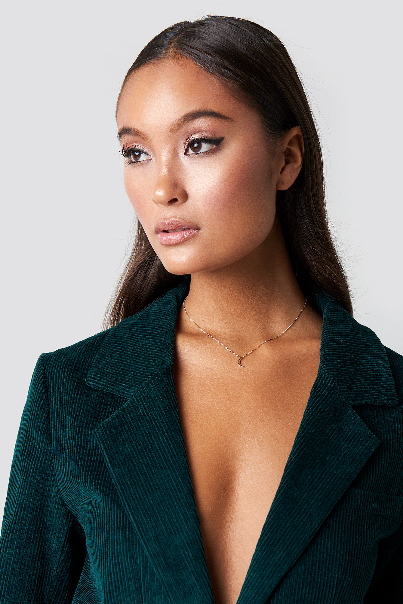 Mini Moon Necklace Gold