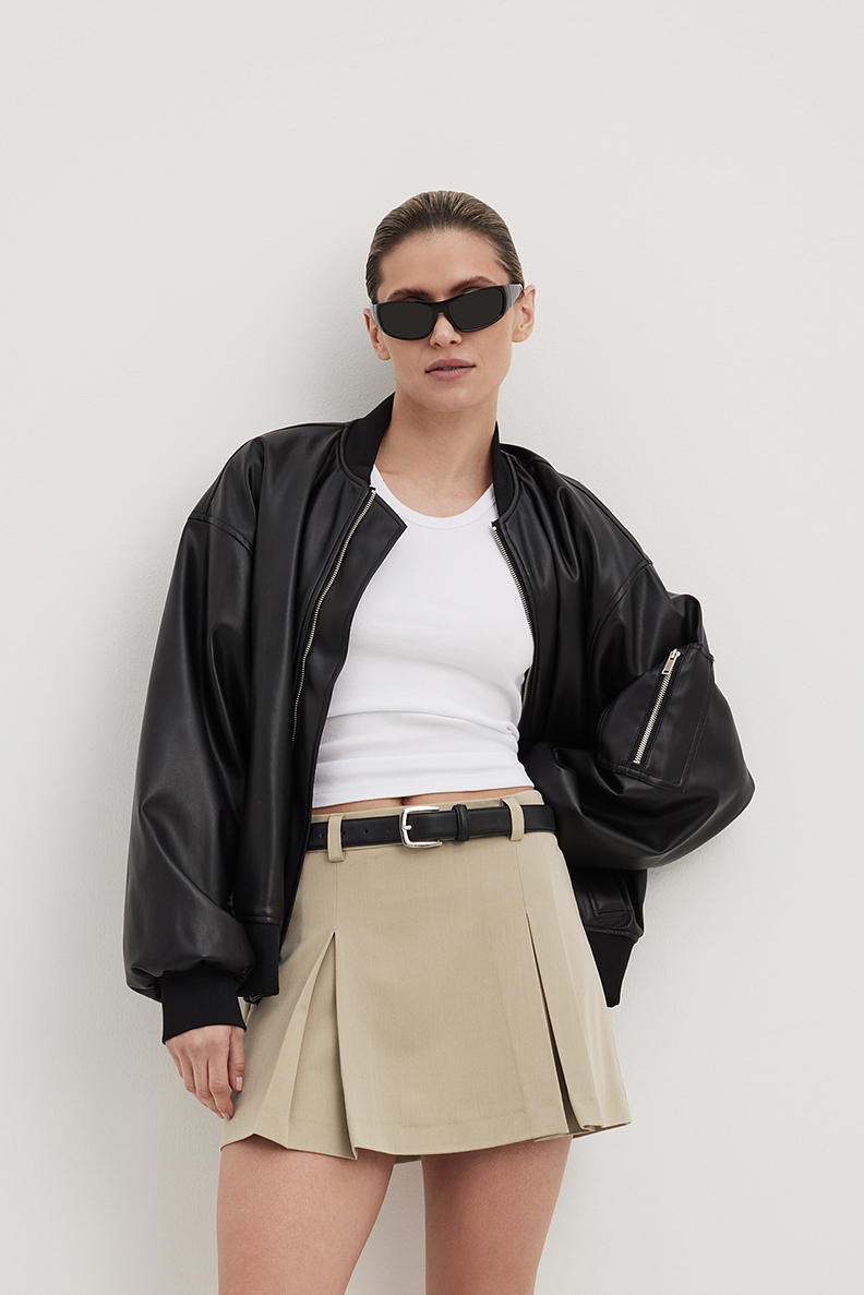 NA-KD Jupe courte plissée - Jupe plissée - Beige - EU 44 - NA-KD / NAKD