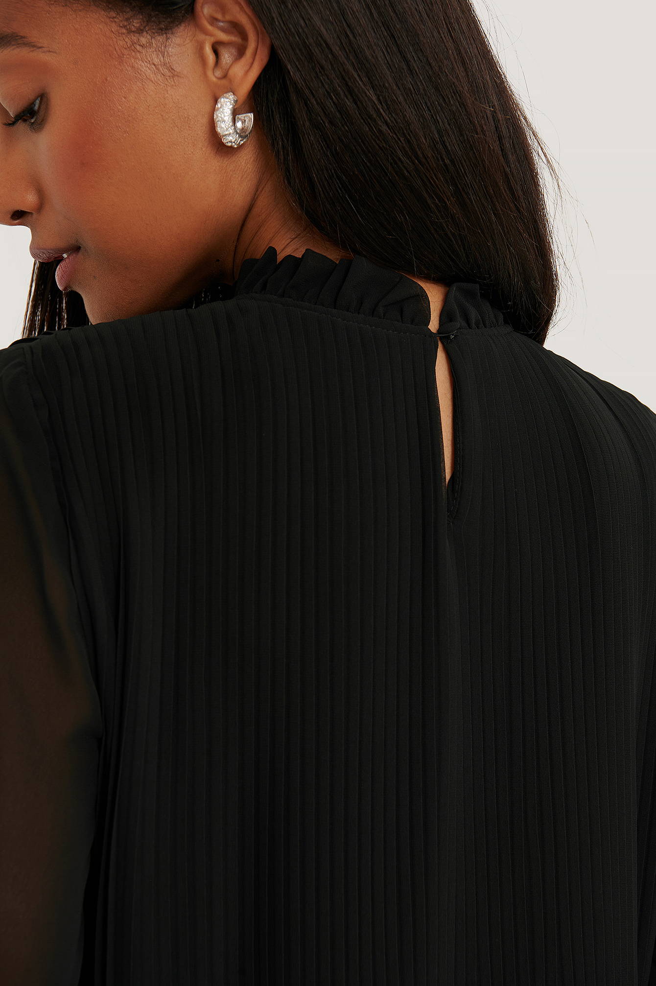 Mini Pleated Dress Black