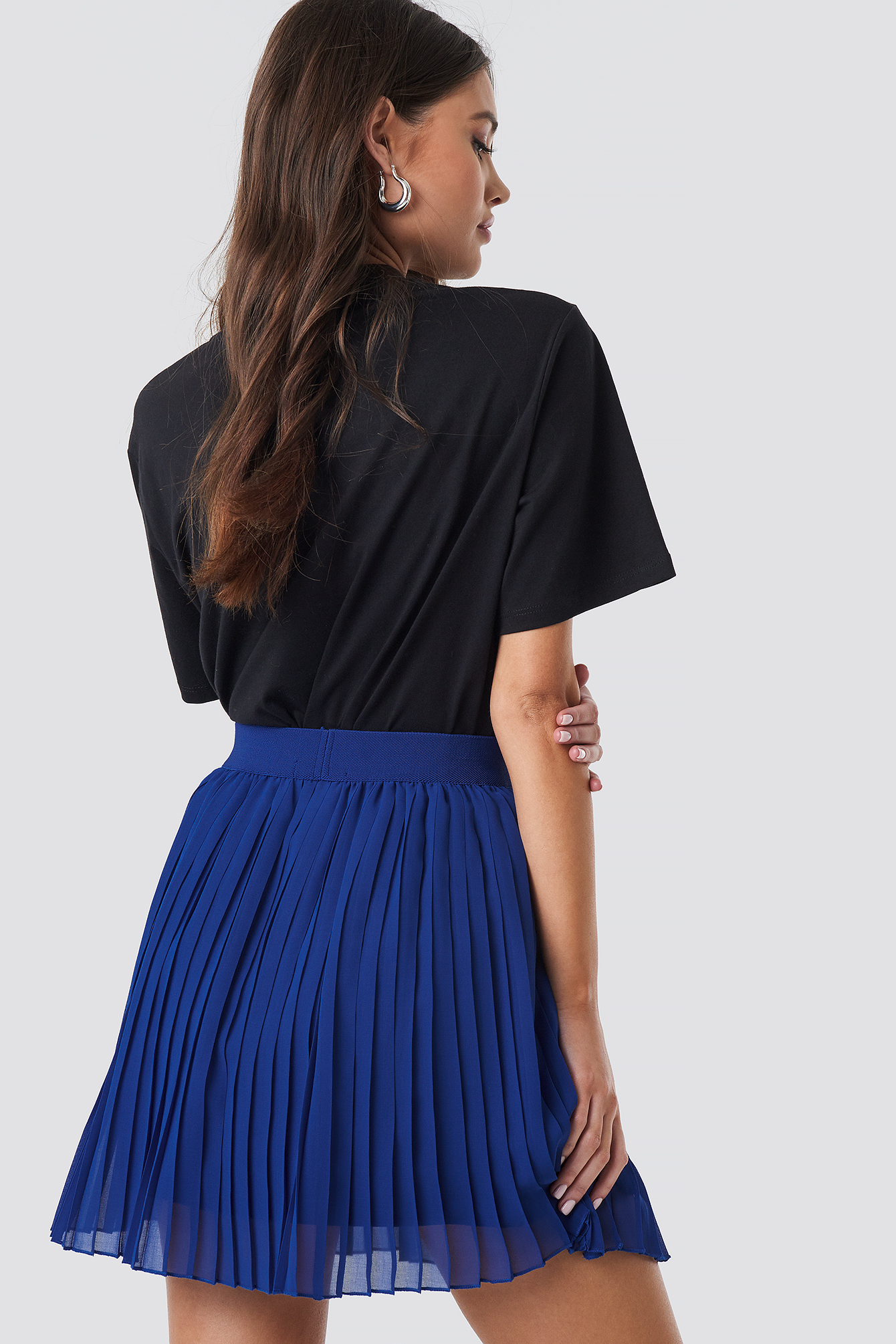 Mini Pleated Skirt Blue | na-kd.com