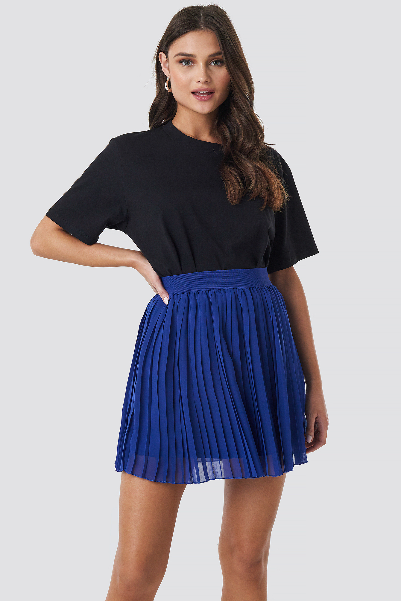 Mini Pleated Skirt Blue