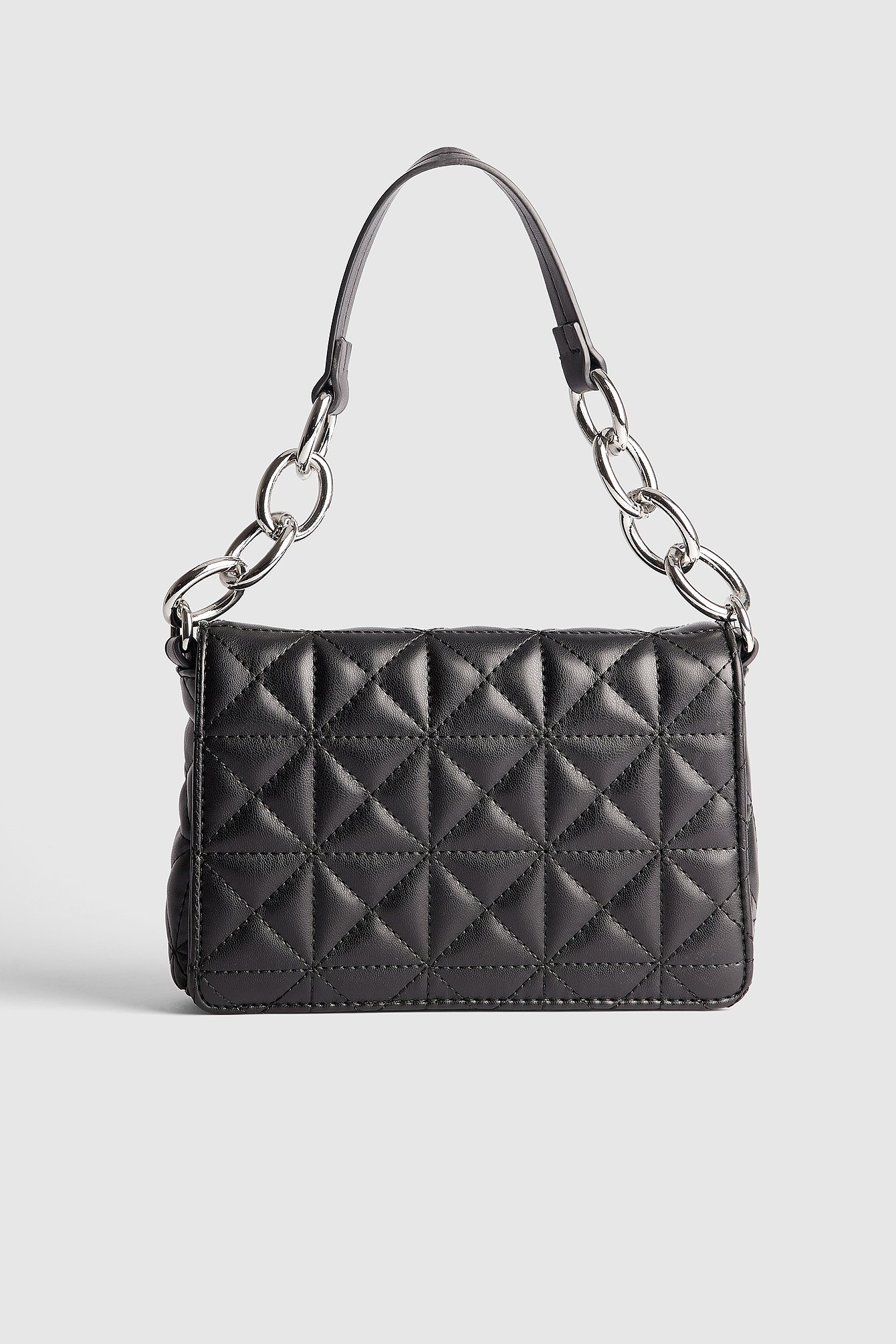 Mini Quilted Chunky Chain Bag Black