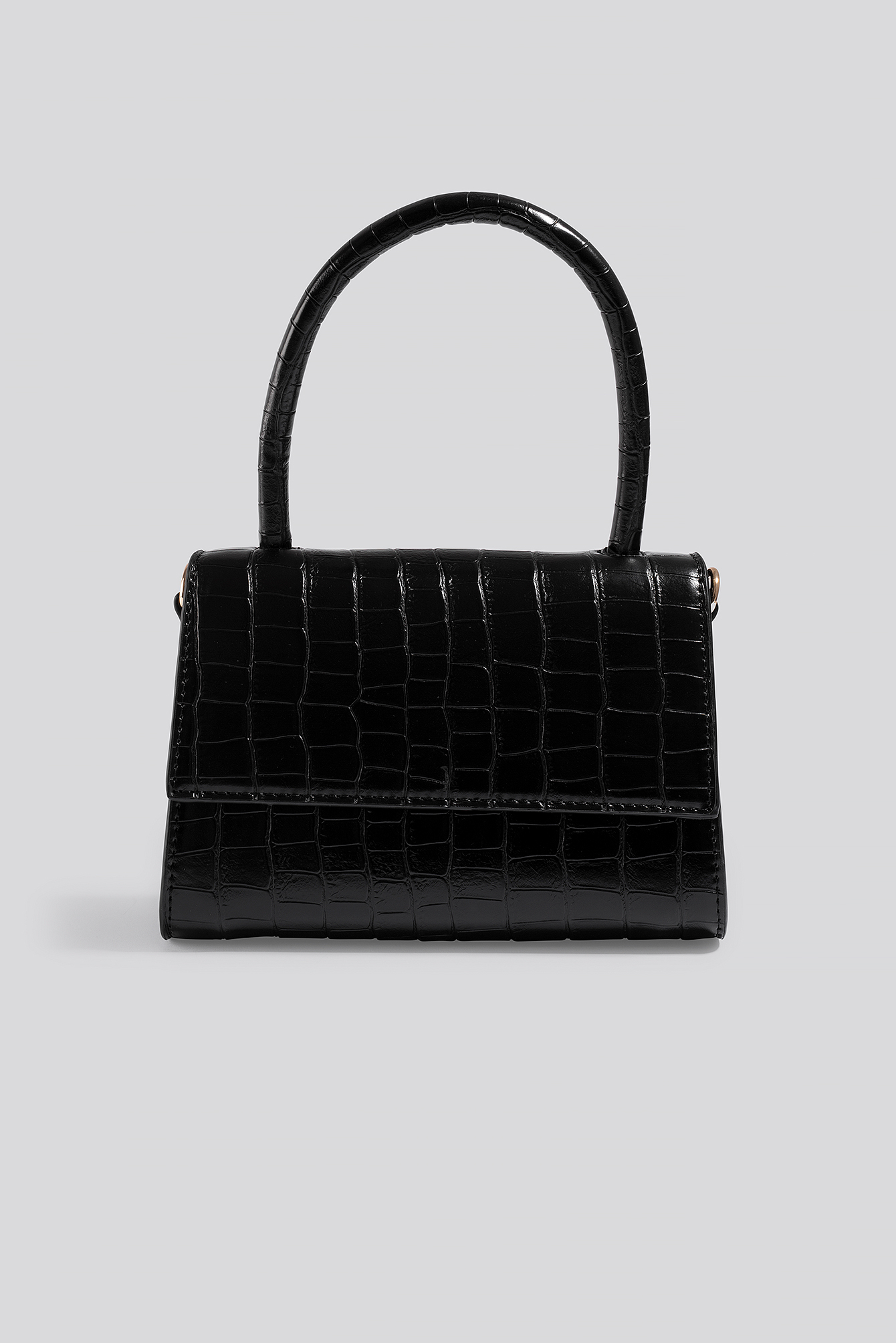 Mini Top Handle Flap Bag Black