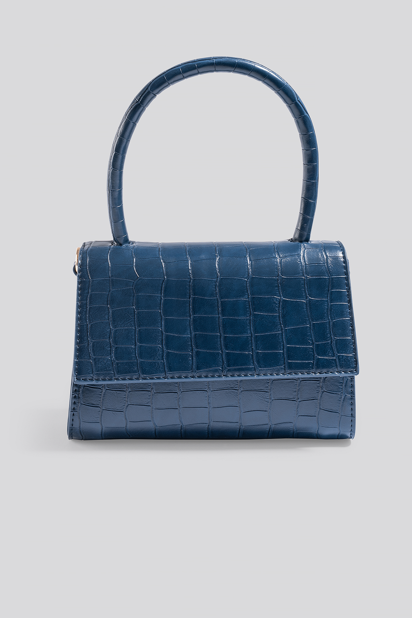 Mini Top Handle Flap Bag Dark Blue