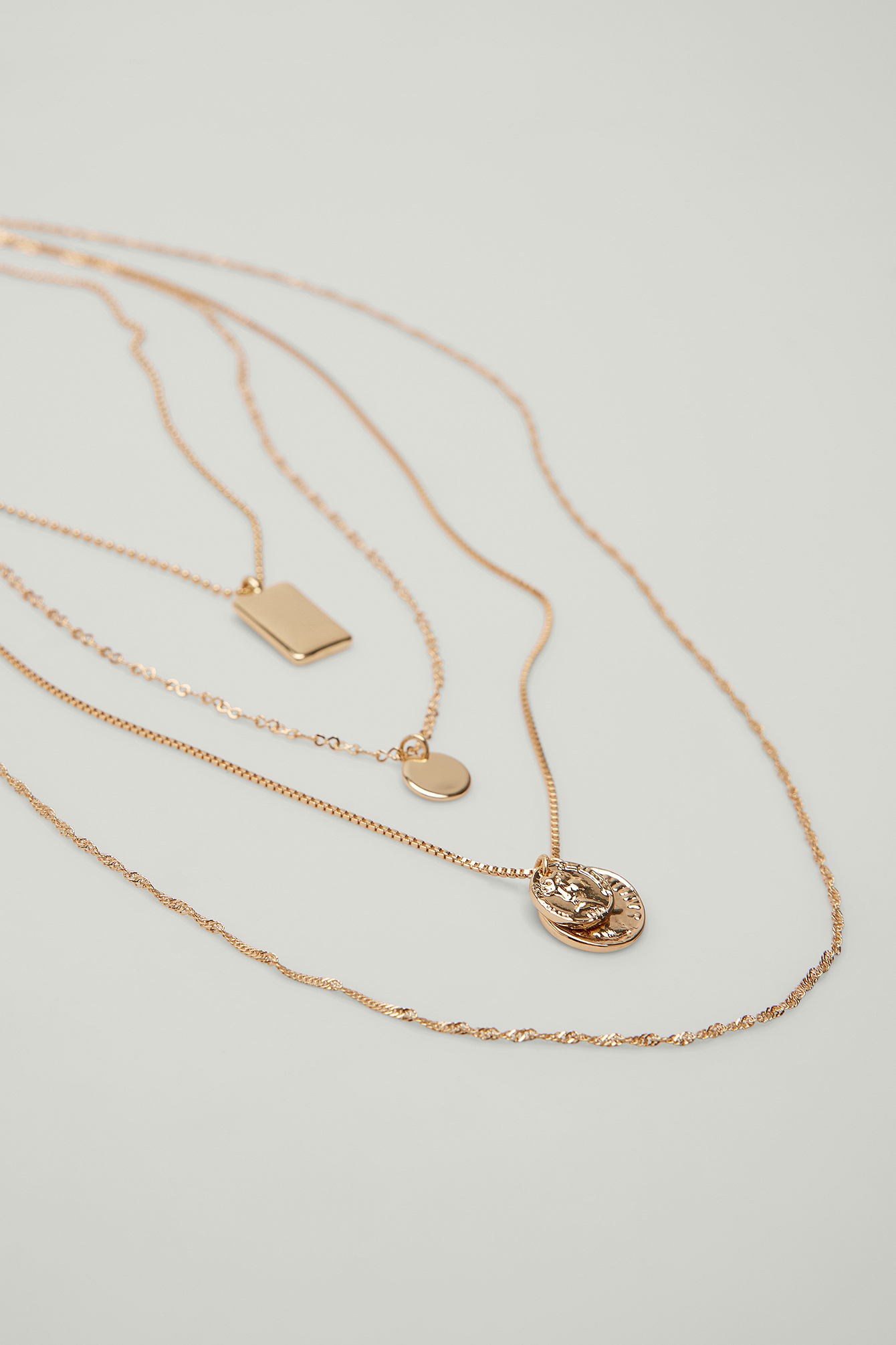 Mixed Pendant Necklace Gold | na-kd.com