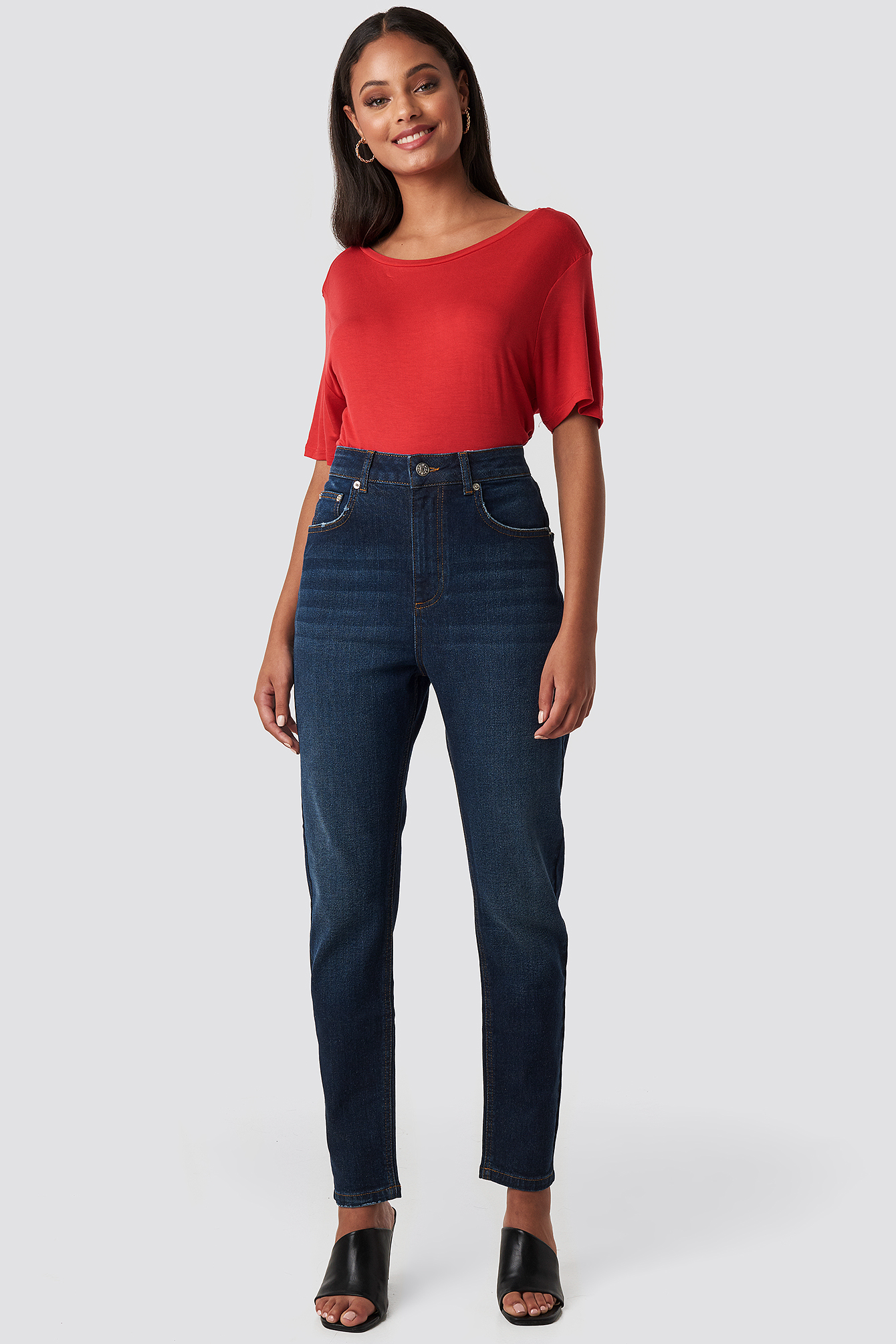 Mom Jeans Dark Blue