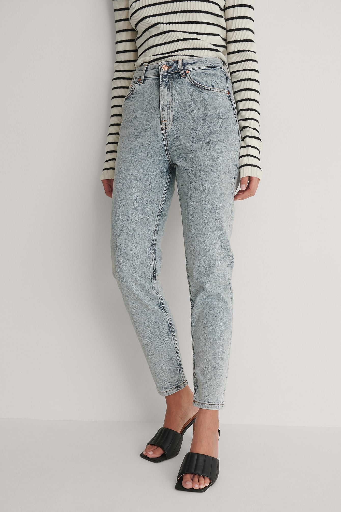Organic Mom Jeans Blue | na-kd.com
