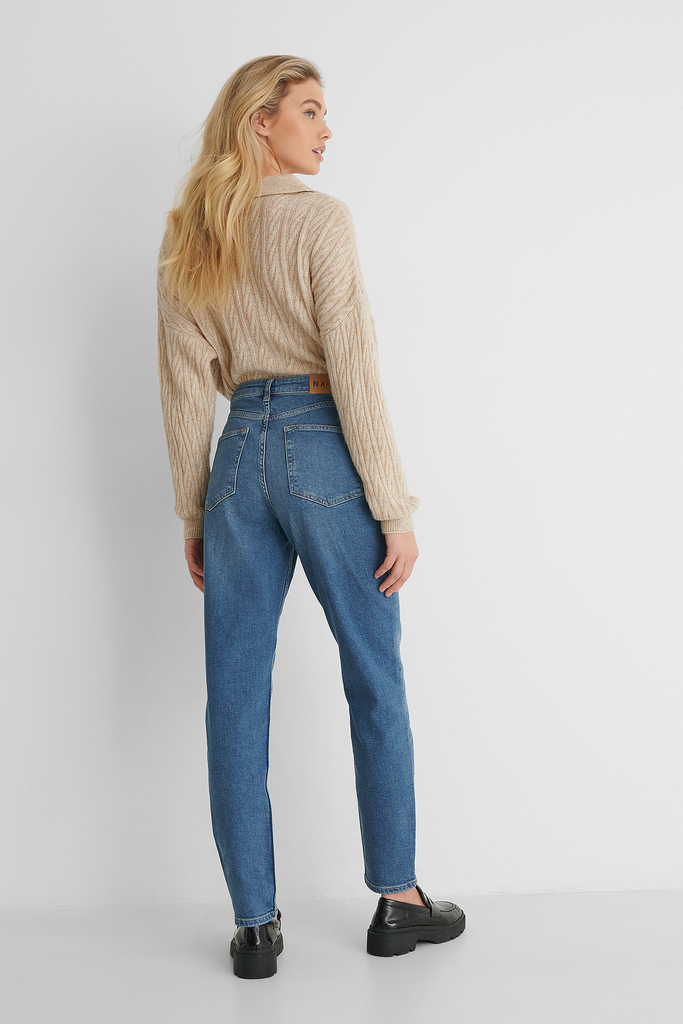 Organic Mom Jeans Tall Blu | na-kd.com