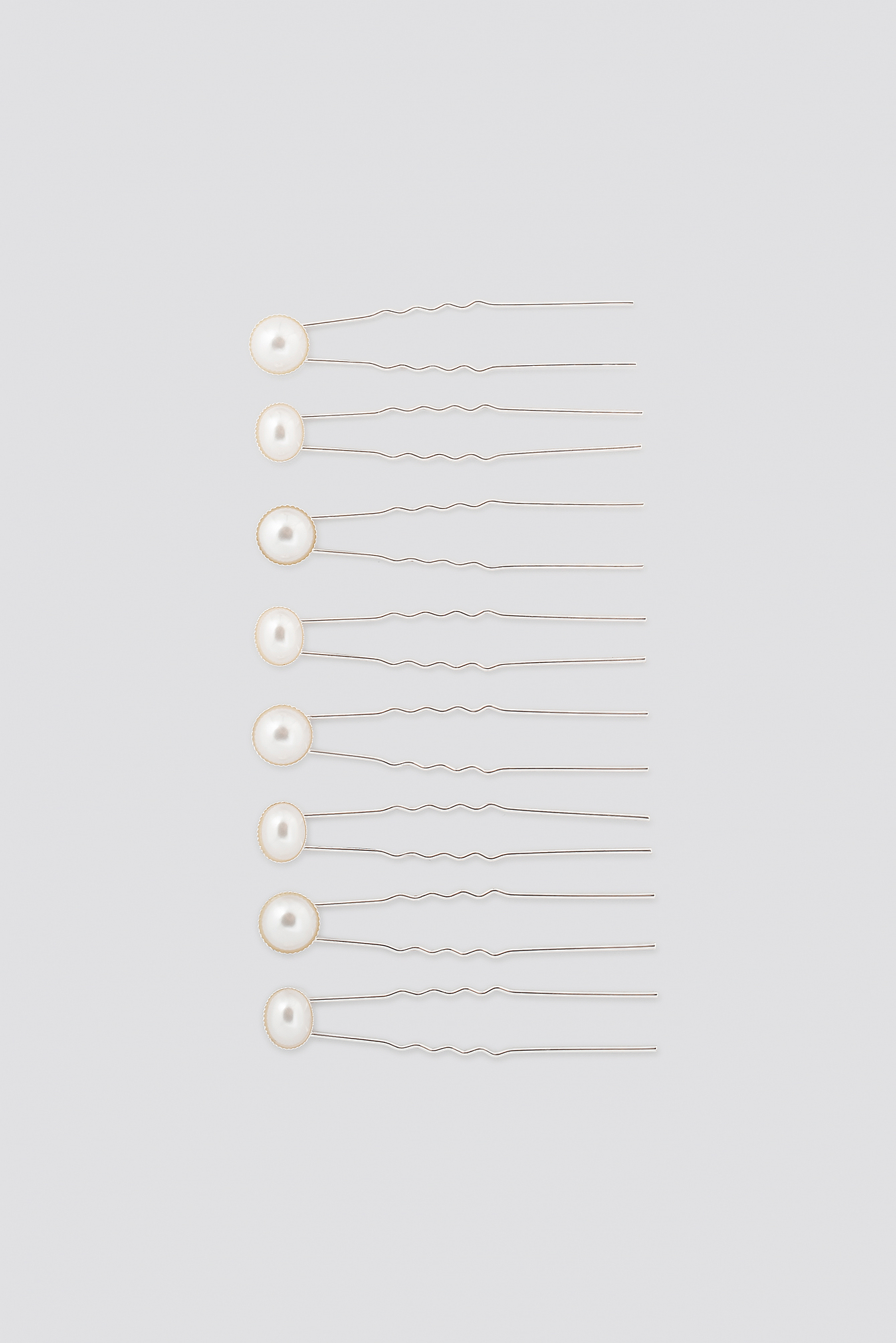 Multipack Pearl Hairpins White