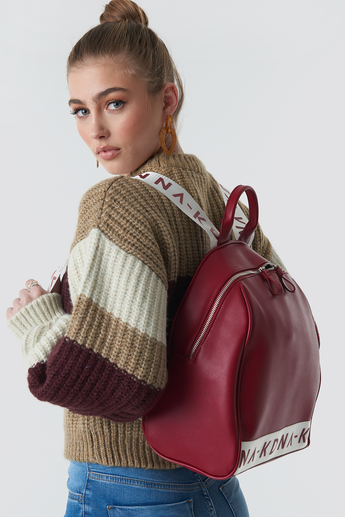 NA-KD Backpack Bordeaux