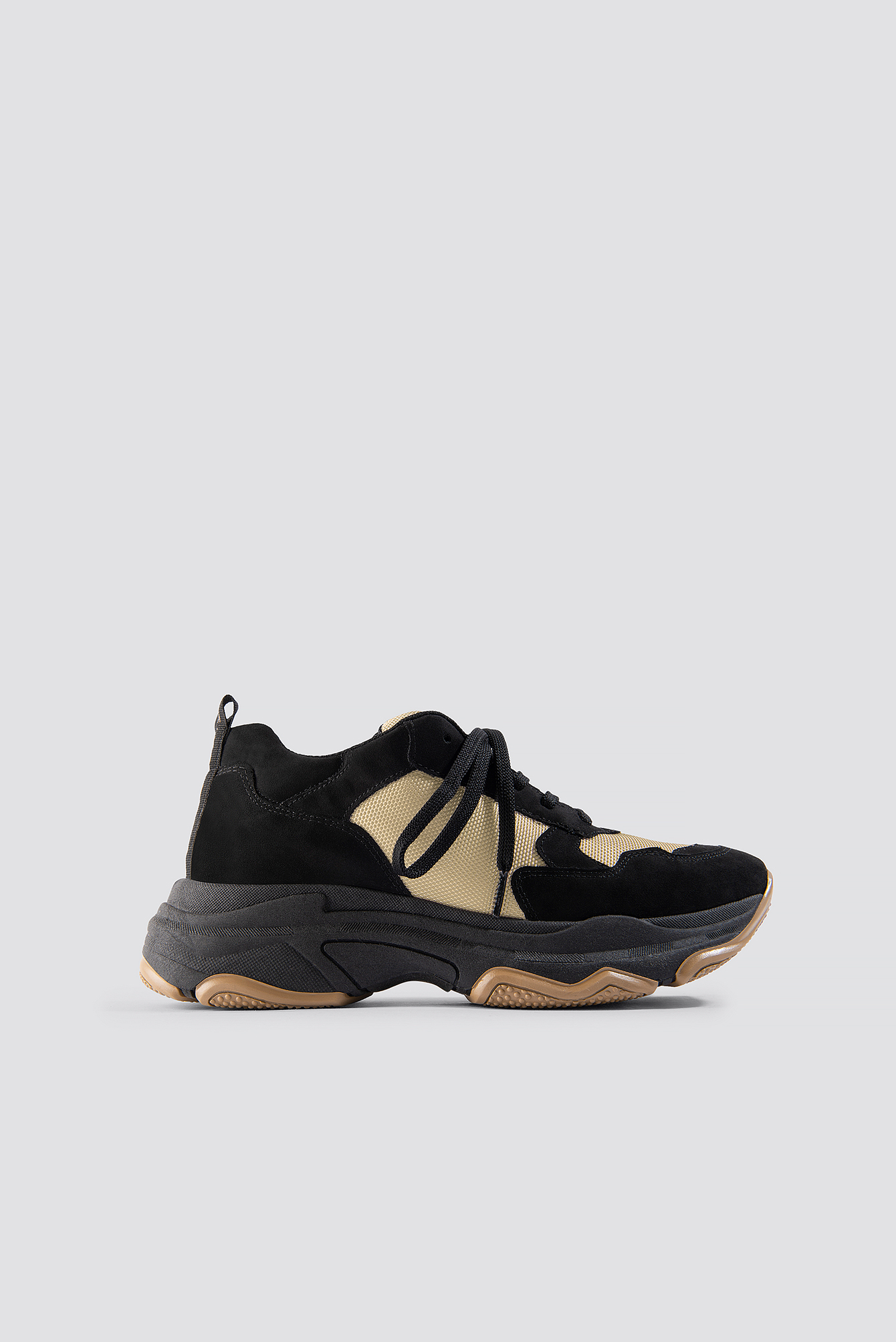 NA-KD Chunky Trainers Black/Beige
