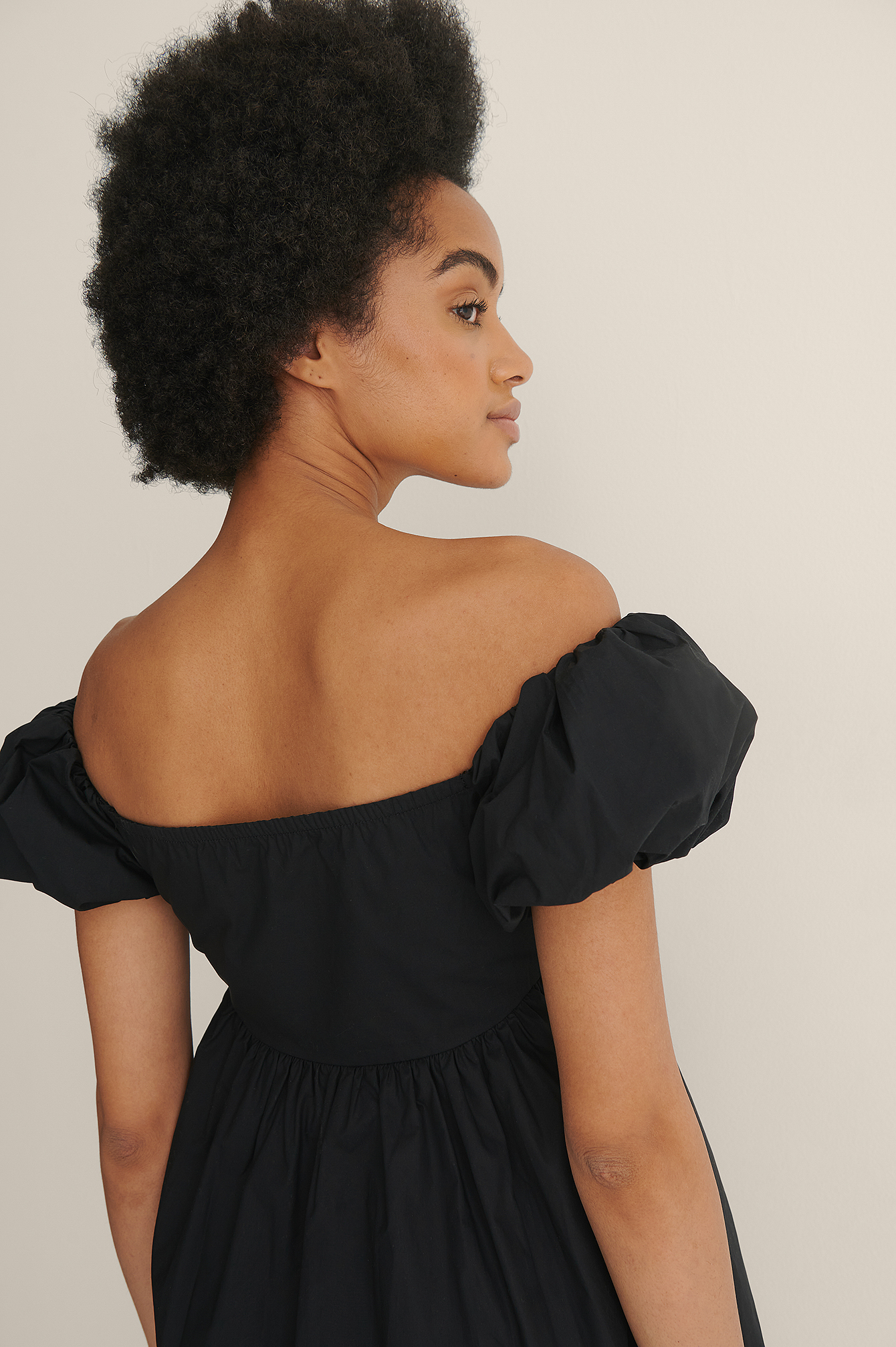 Organic Off Shoulder Mini Cotton Dress 