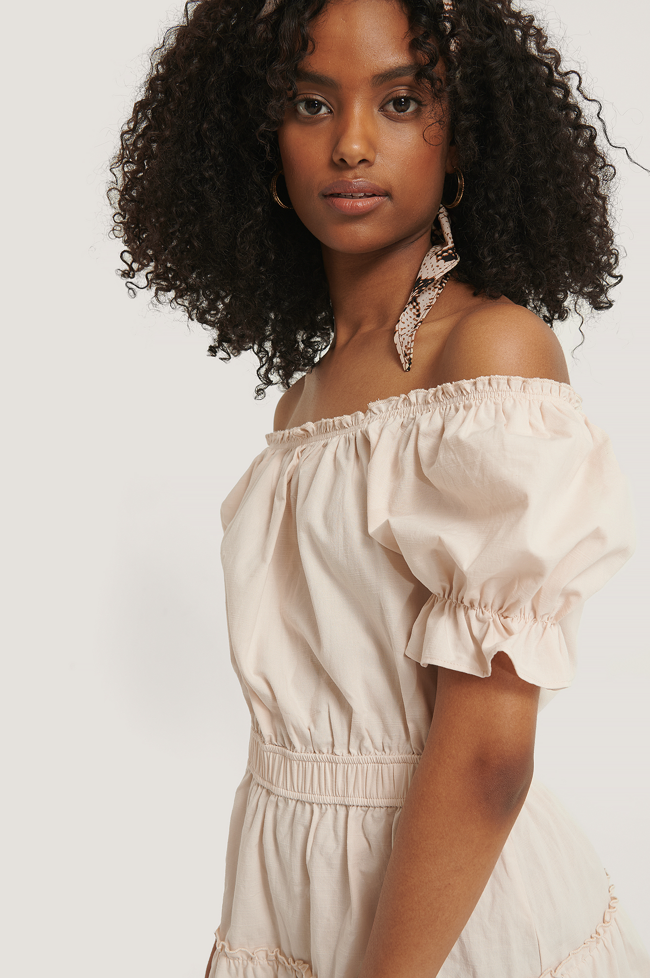 Off Shoulder Mini Dress Offwhite | na 