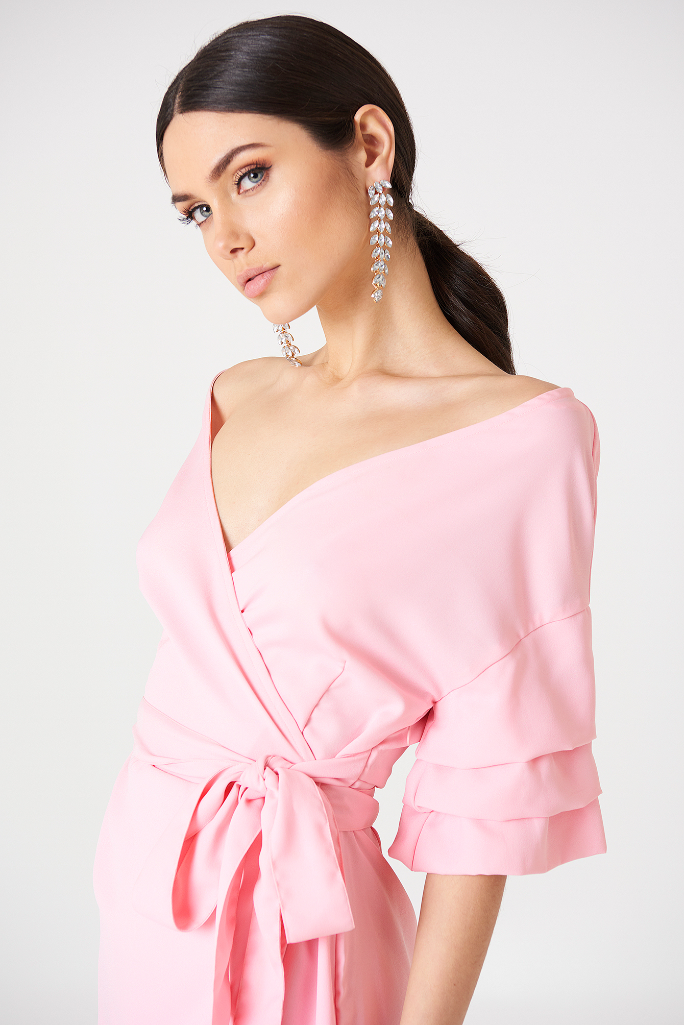 Off Shoulder Overlapped Dress NA-KD.COM
