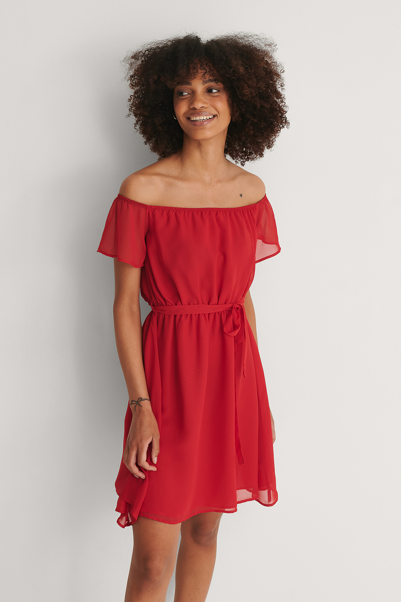 Womens Red Off Shoulder Dresses | na-kd.com