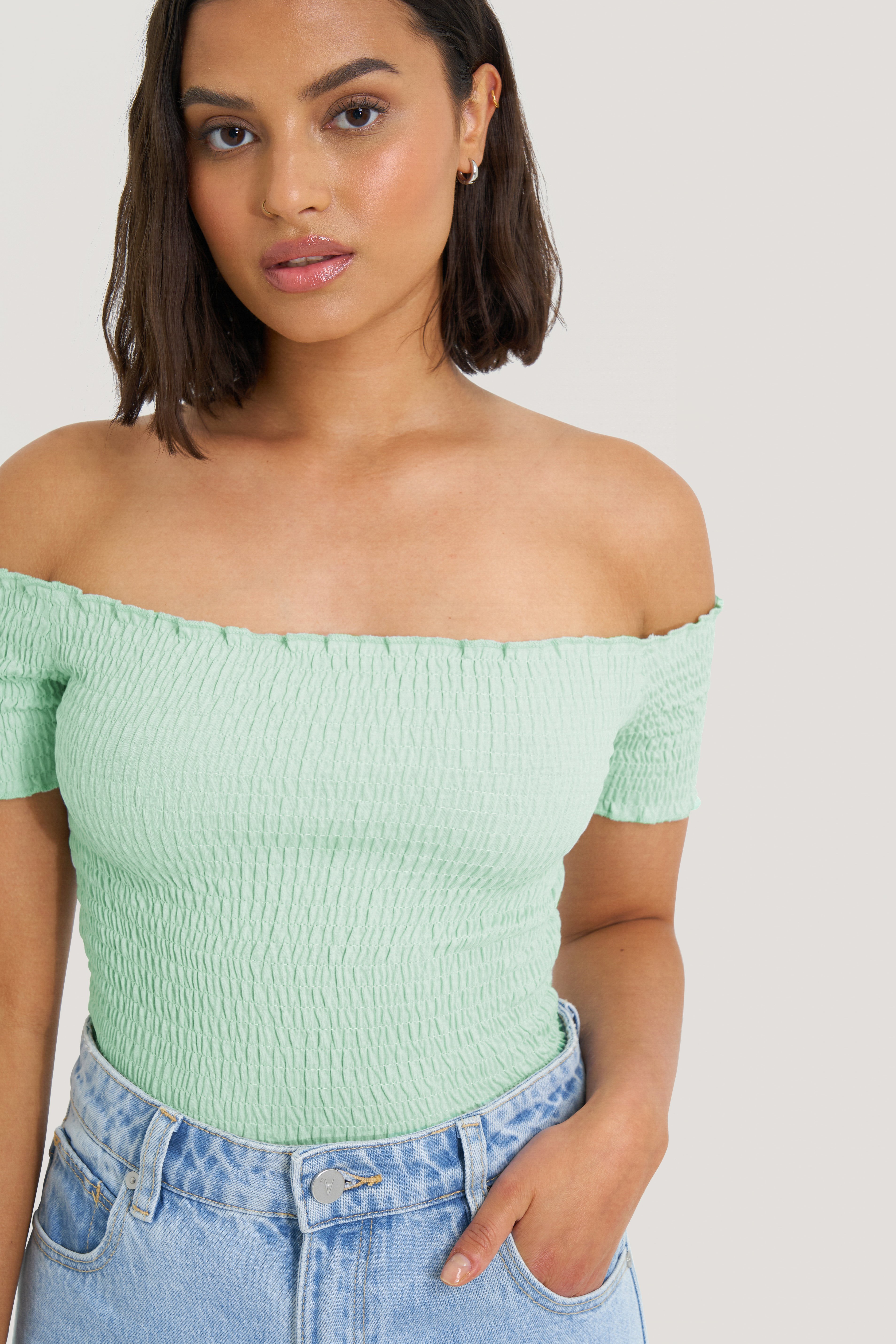Green smock top Clearance