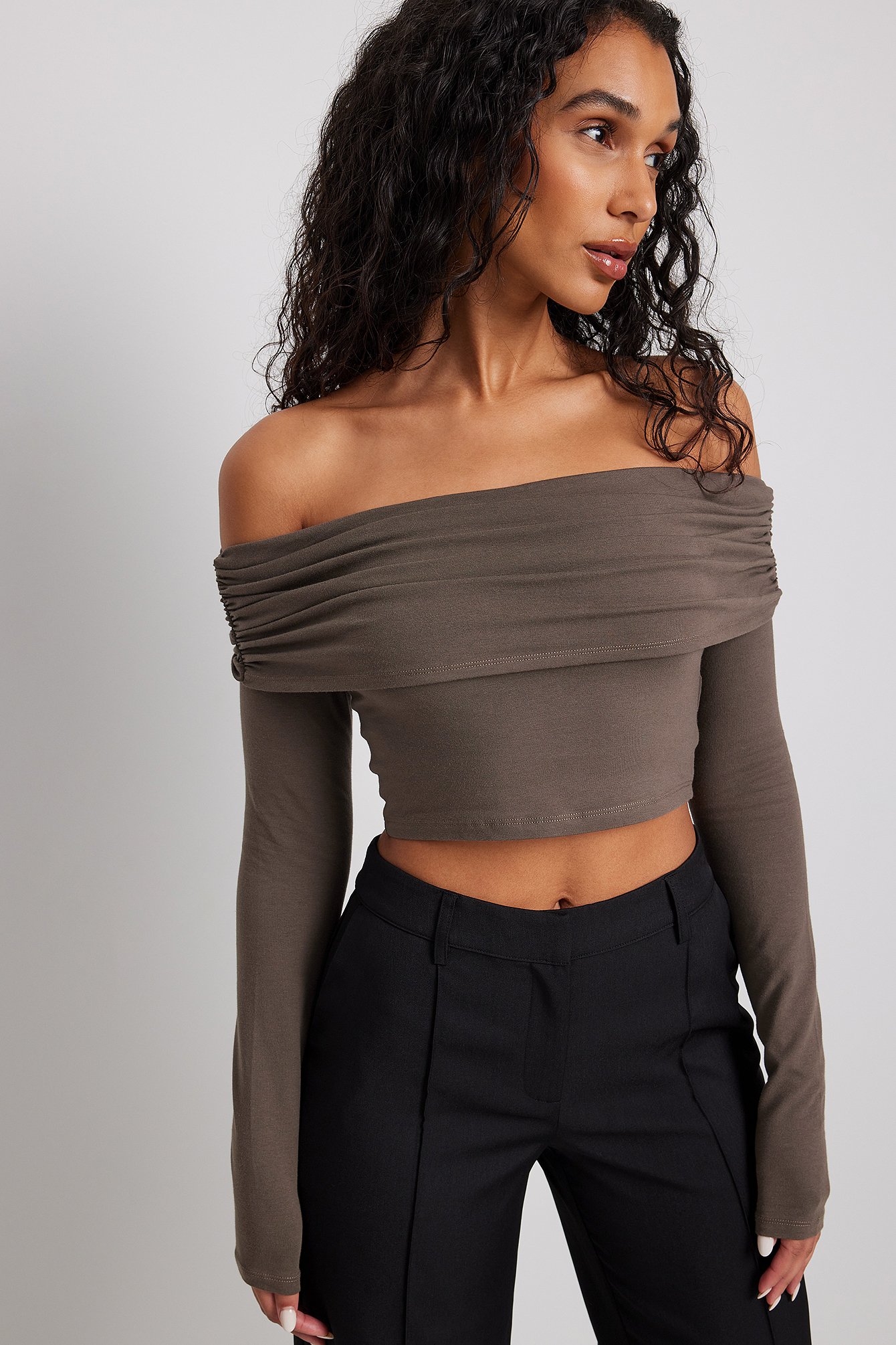 Mode Tops Off the shoulder tops Noisy May Off the shoulder top blauw casual uitstraling 