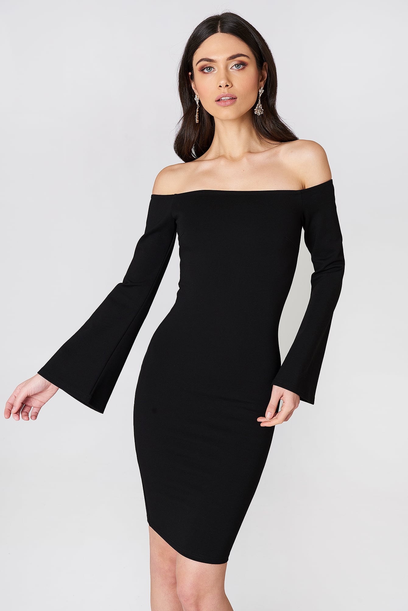 iframe fit to size na Sleeve Dress Offshoulder kd.com Black Trumpet iframe fit to size na Sleeve Dress Offshoulder kd.com Black Trumpet
