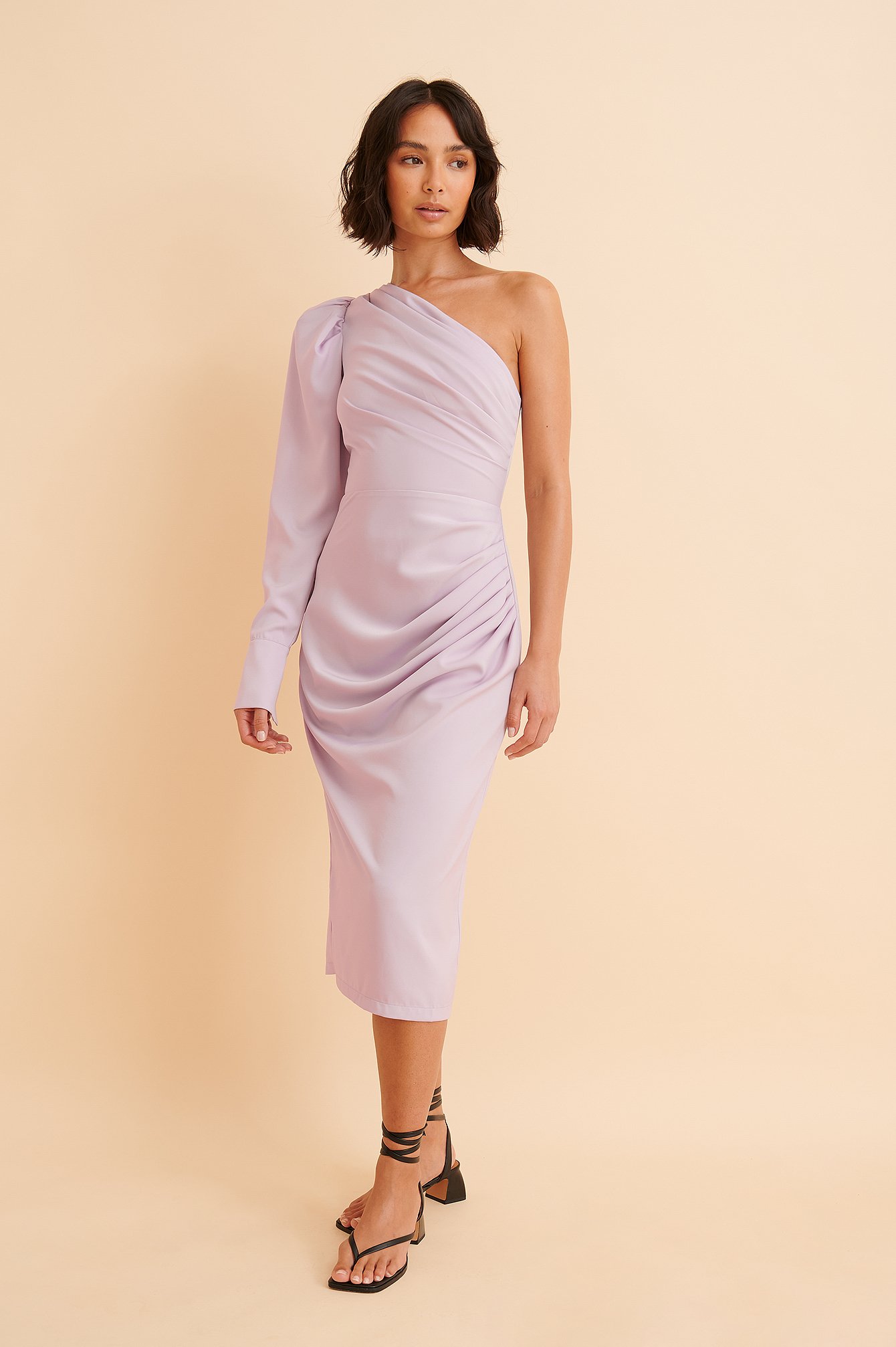 Lavender Recycled One Shoulder Dress