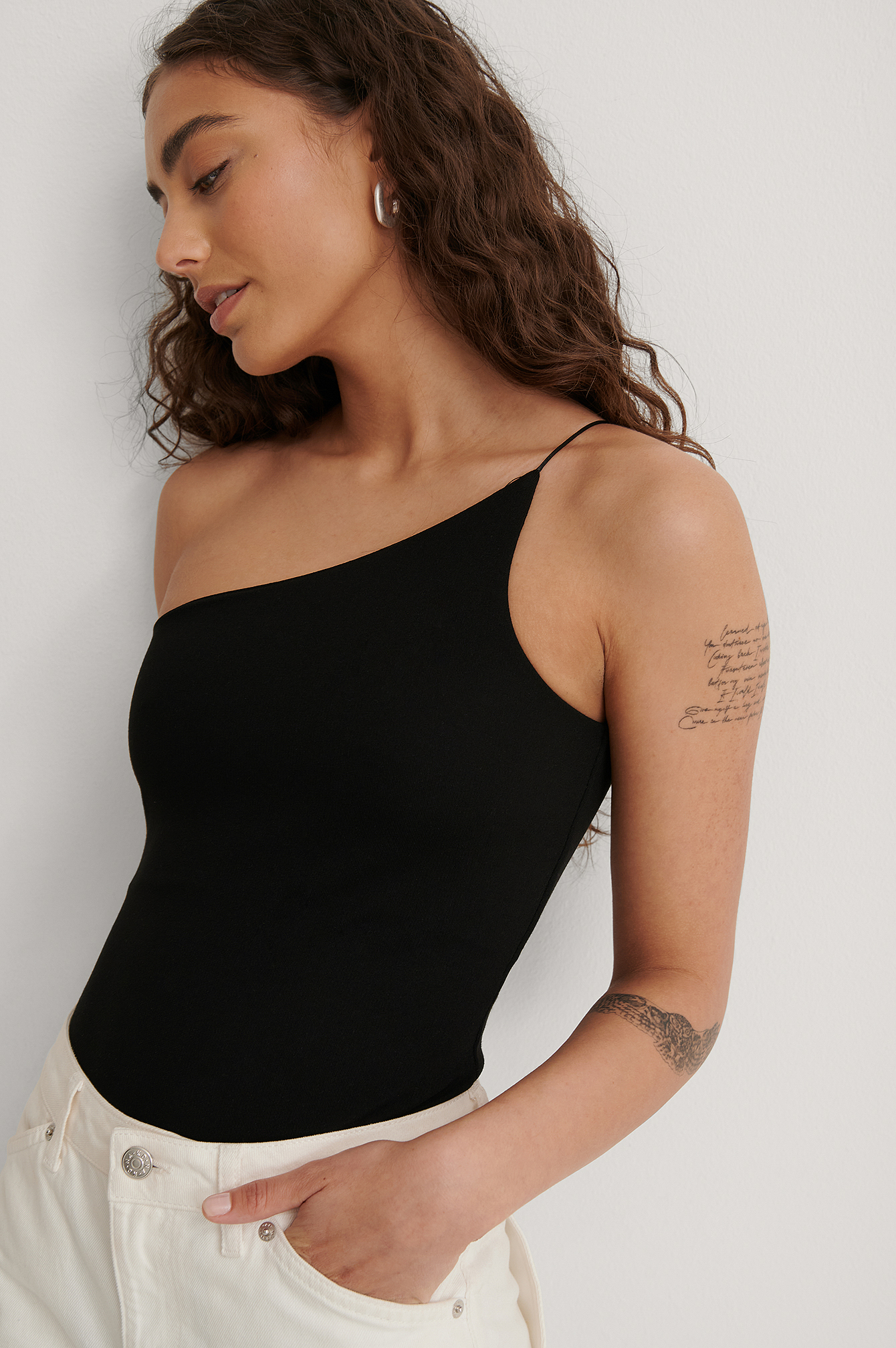 one shoulder strap top