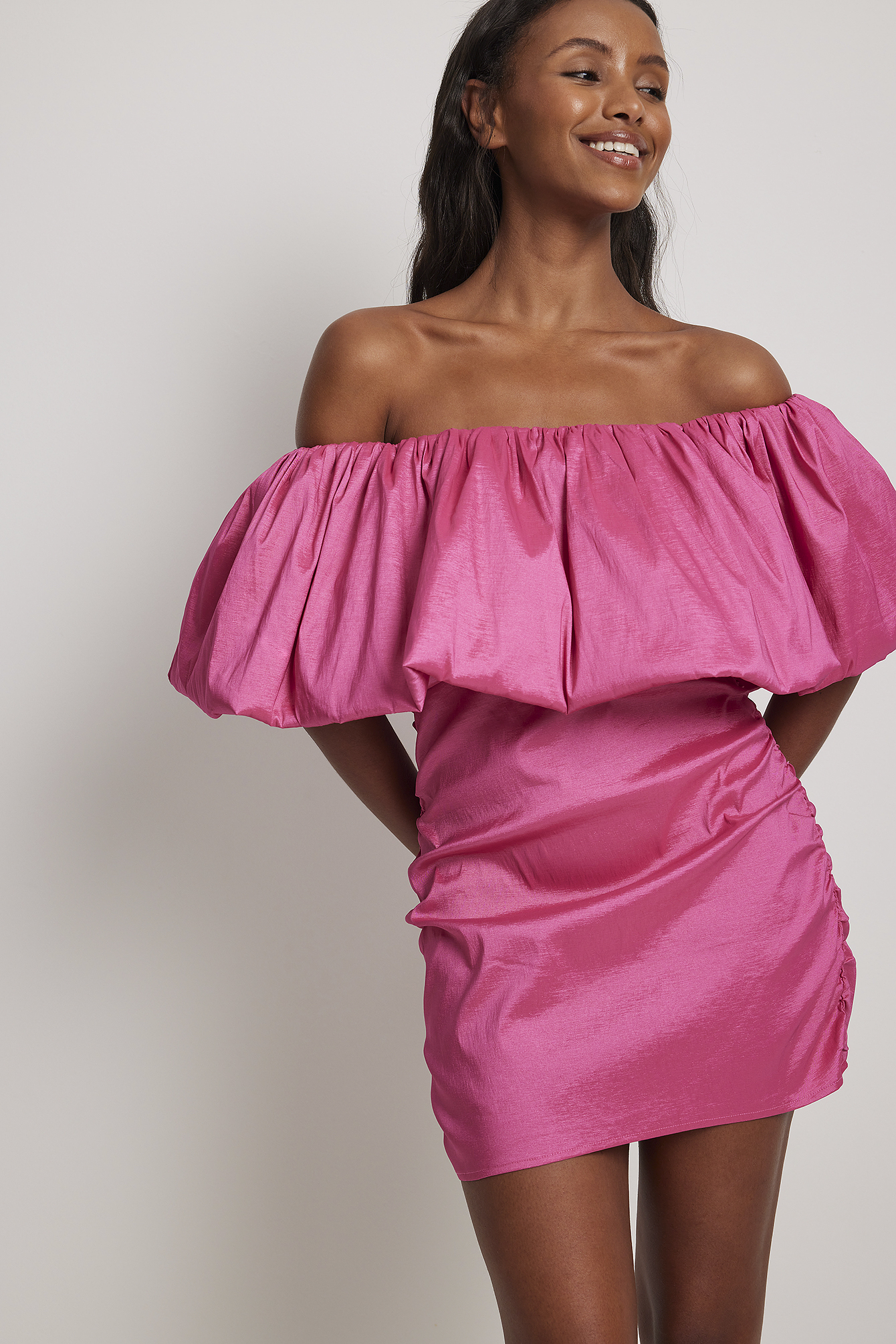 Paula Richi Off the shoulder jurk roze elegant Mode Jurken Off the shoulder jurken 