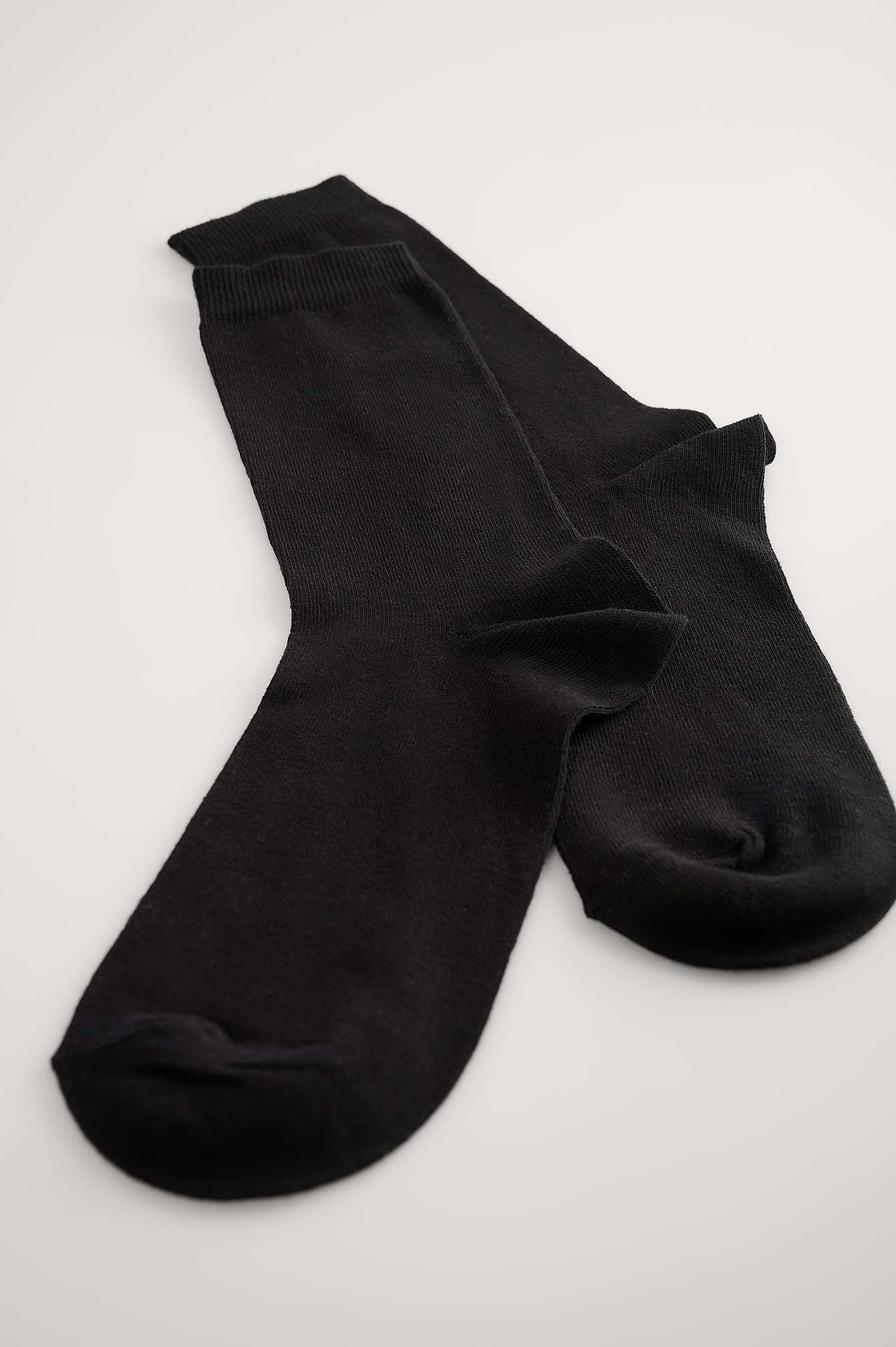 Black Pacco da 5 calzini semplici in tessuto organico