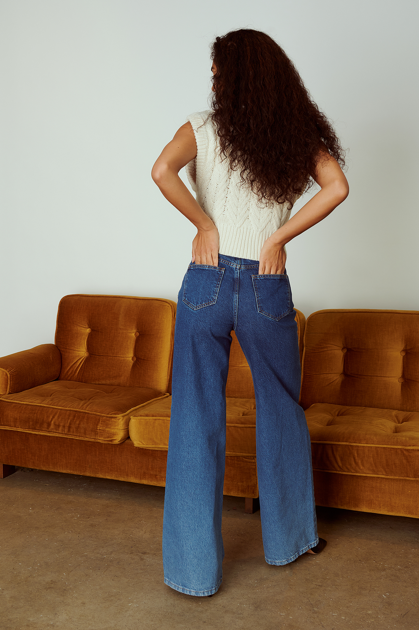 Organic Cotton Wide Leg Faded Denim 