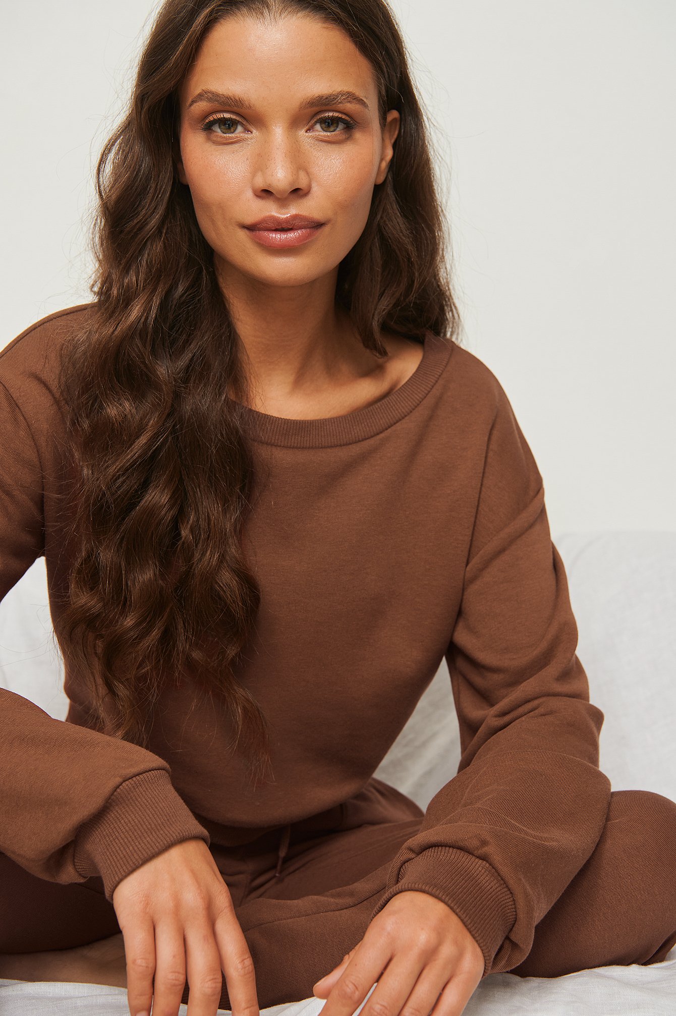 Brown Organic Cropped Sweater