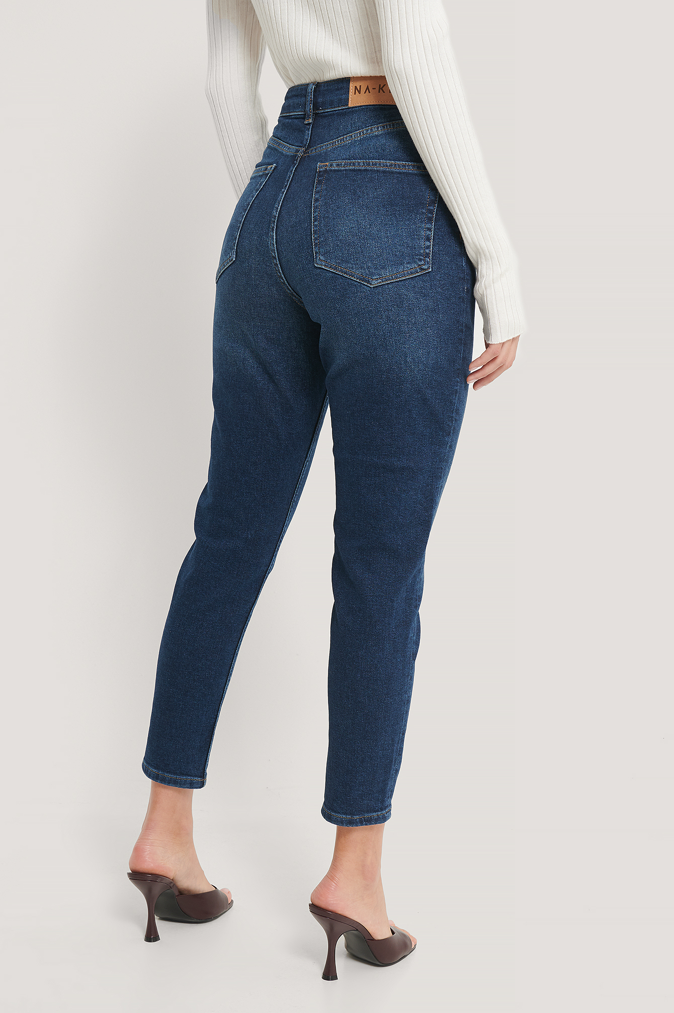 Organic Mom Jeans Blue | na-kd.com