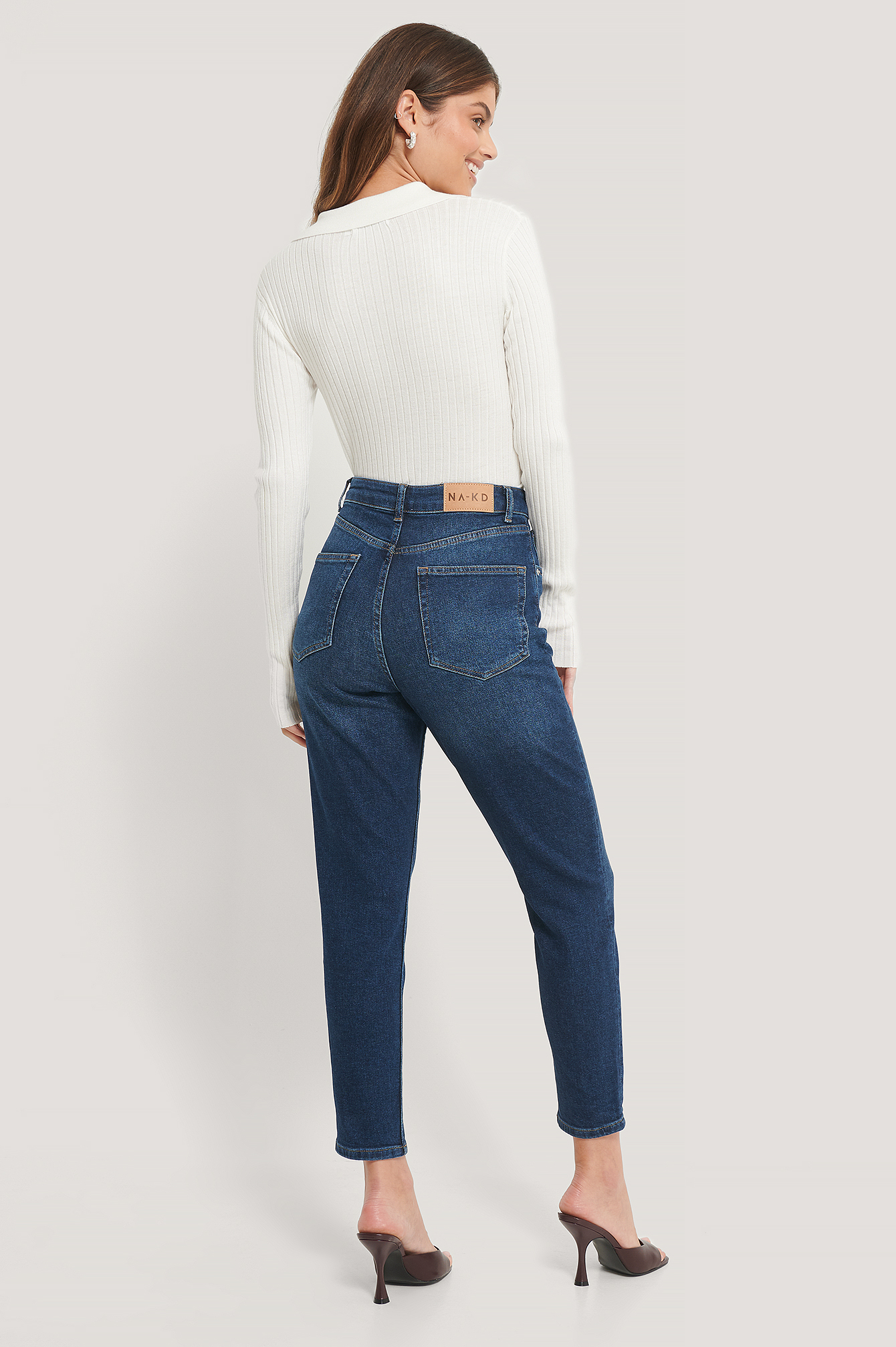 Organic Mom Jeans Blue | na-kd.com