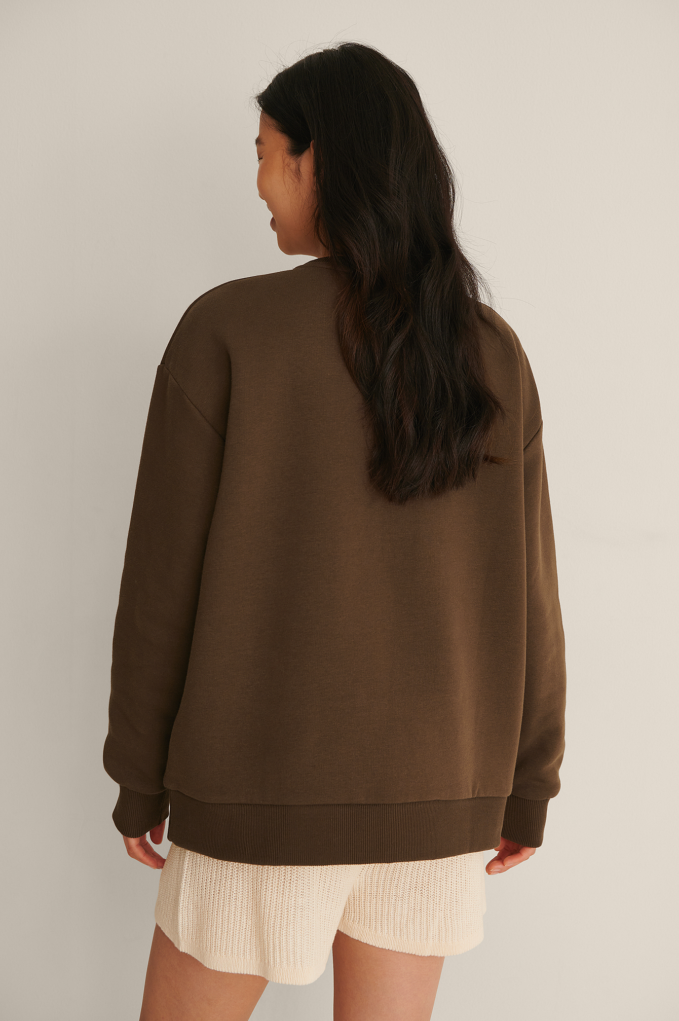 NA-KD Oversized Sweatshirt, Brown