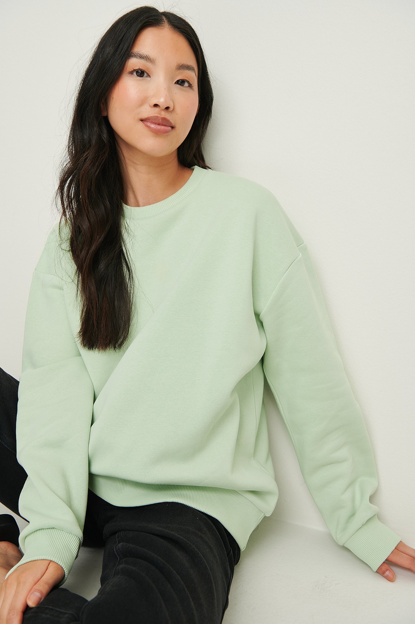 Light Green Organisch oversize-Sweatshirt